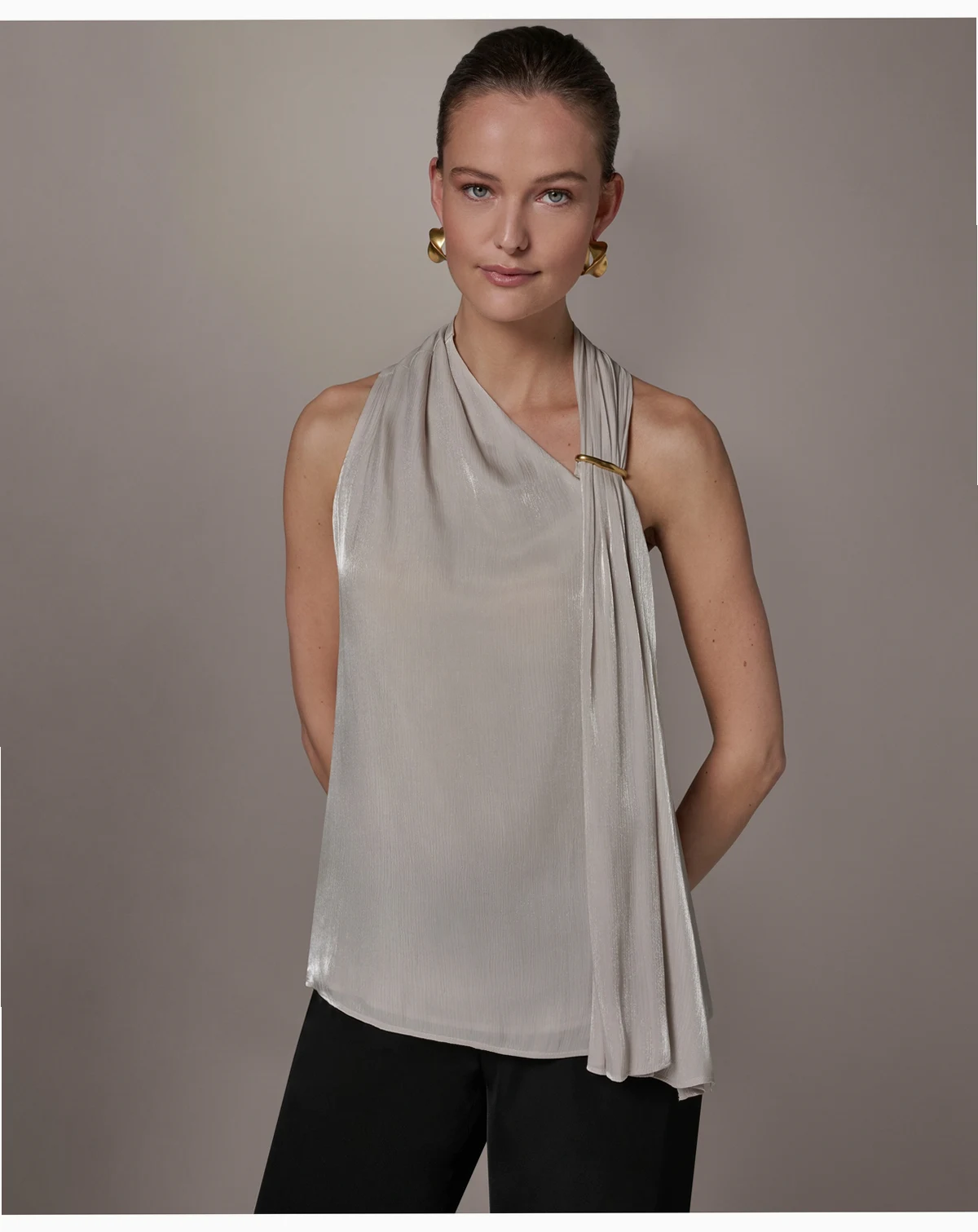 Women's Asymmetrical Halter Neck Top