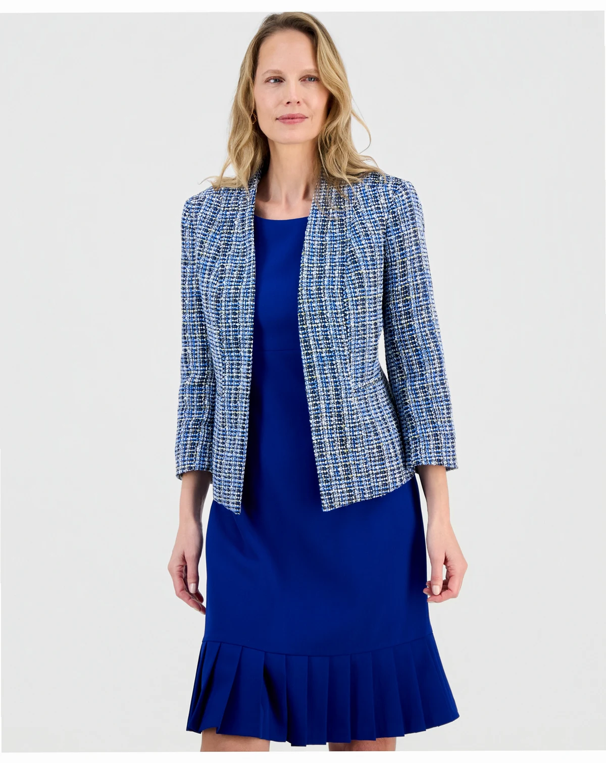 Women's Tweed Open-Front Cardigan Jacket, Regular & Petite