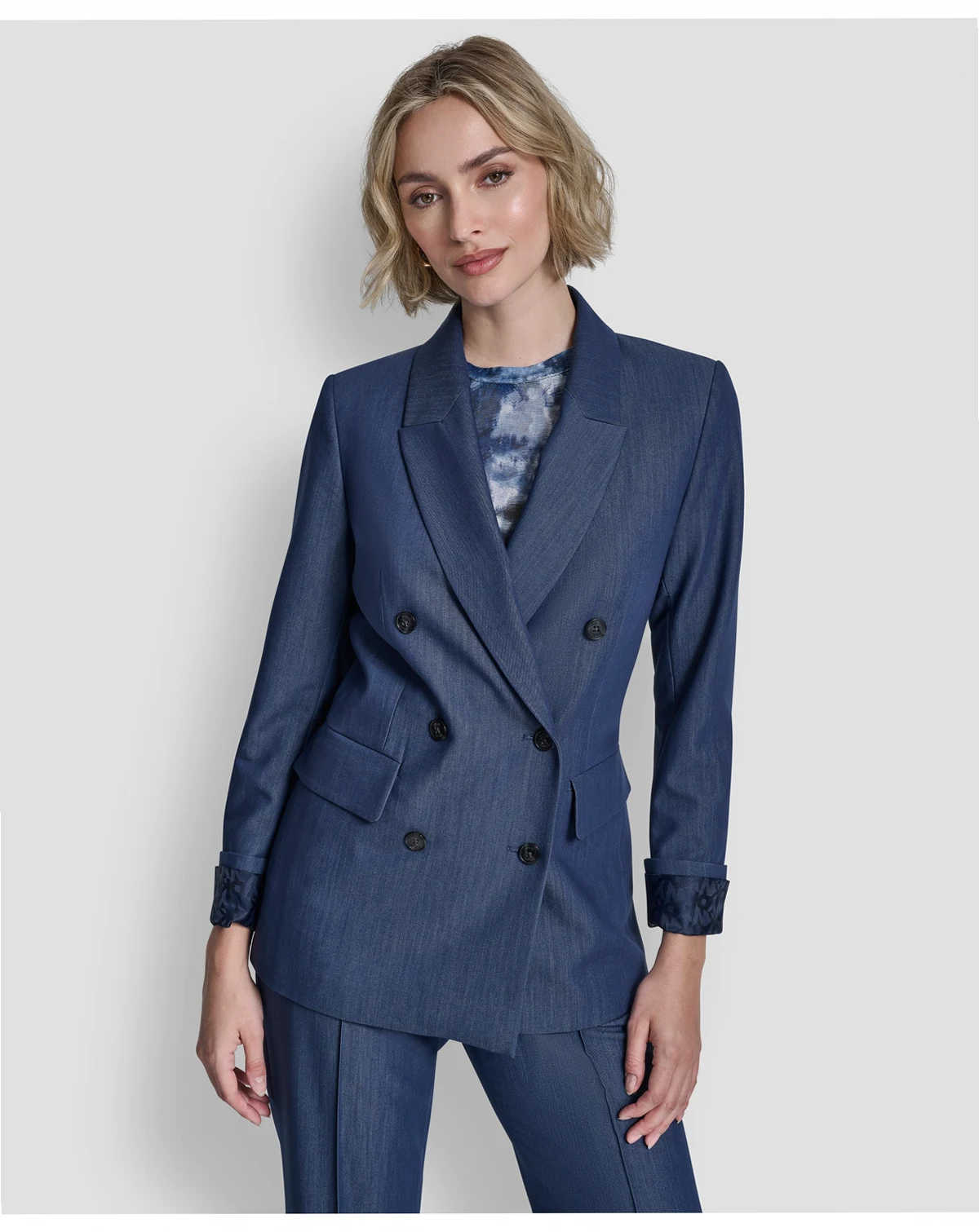 Women's Double Breasted Notch Collar Blazer