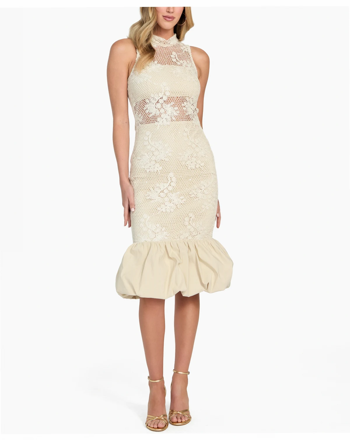 Women's Mock Neck Midi Dress