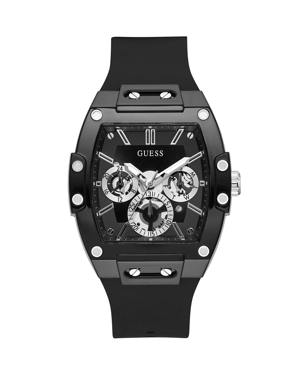 Men's Phoenix Black Silicone Strap Watch 43mm