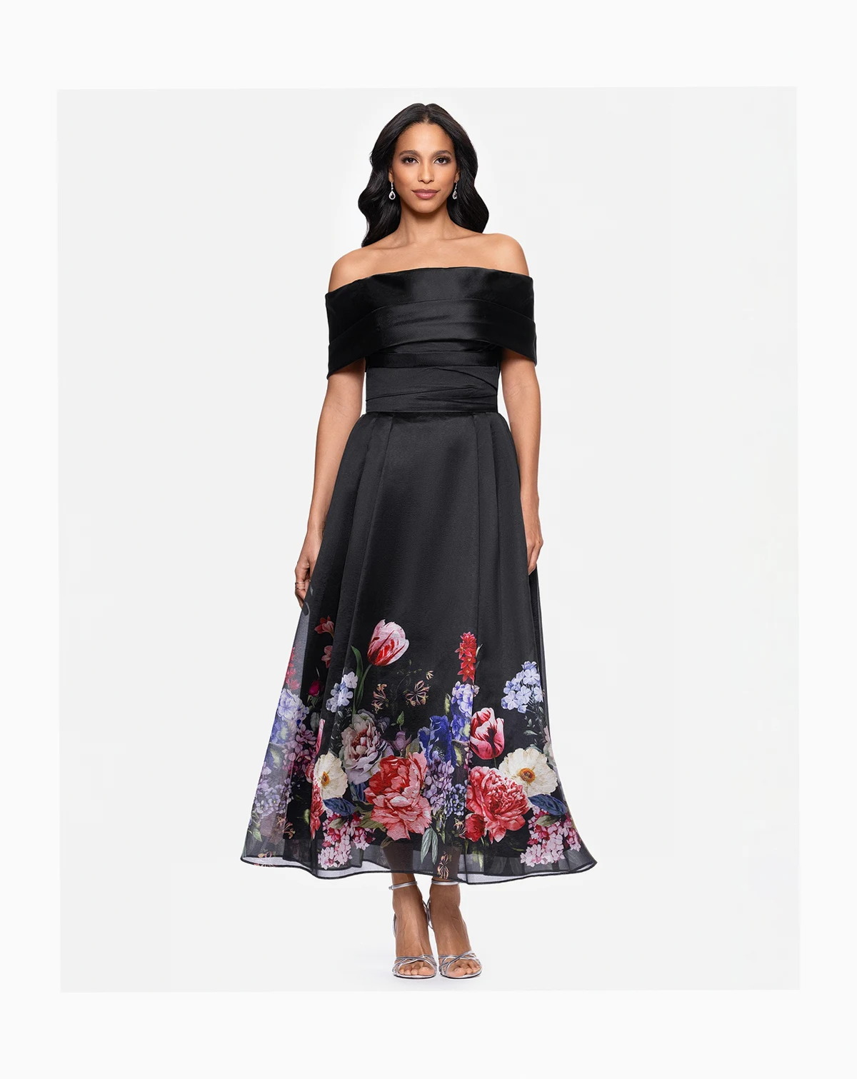 Women's Off-The-Shoulder Floral Print Dress