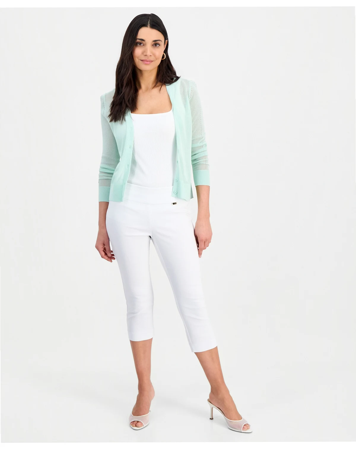 Petite Tummy-Control Pull-On Capri Pants, Created for Macy's