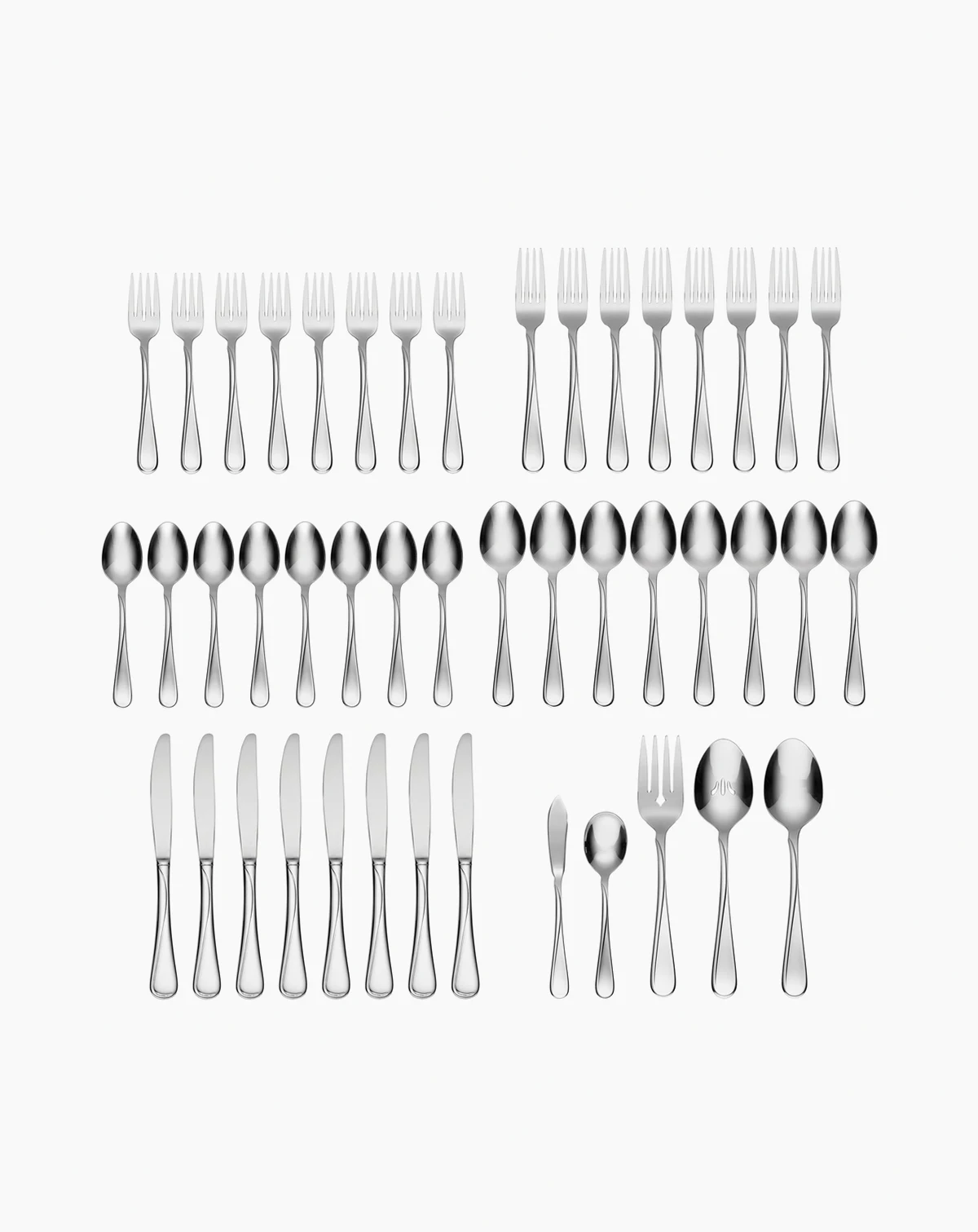 18/0 Stainless Steel Flight 45-PC Flatware Set, Service for 8