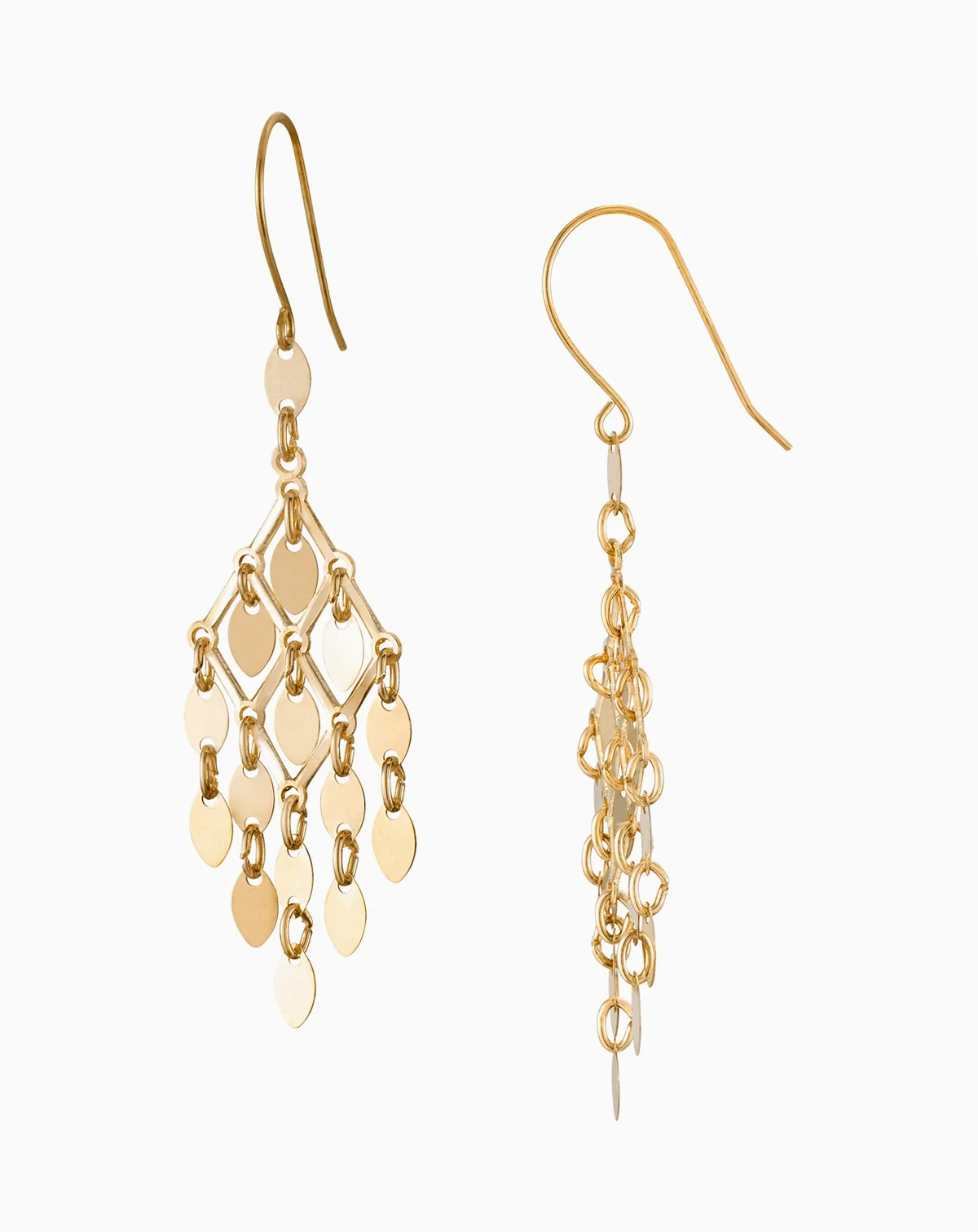 Chandelier Dangler Earrings in Gold