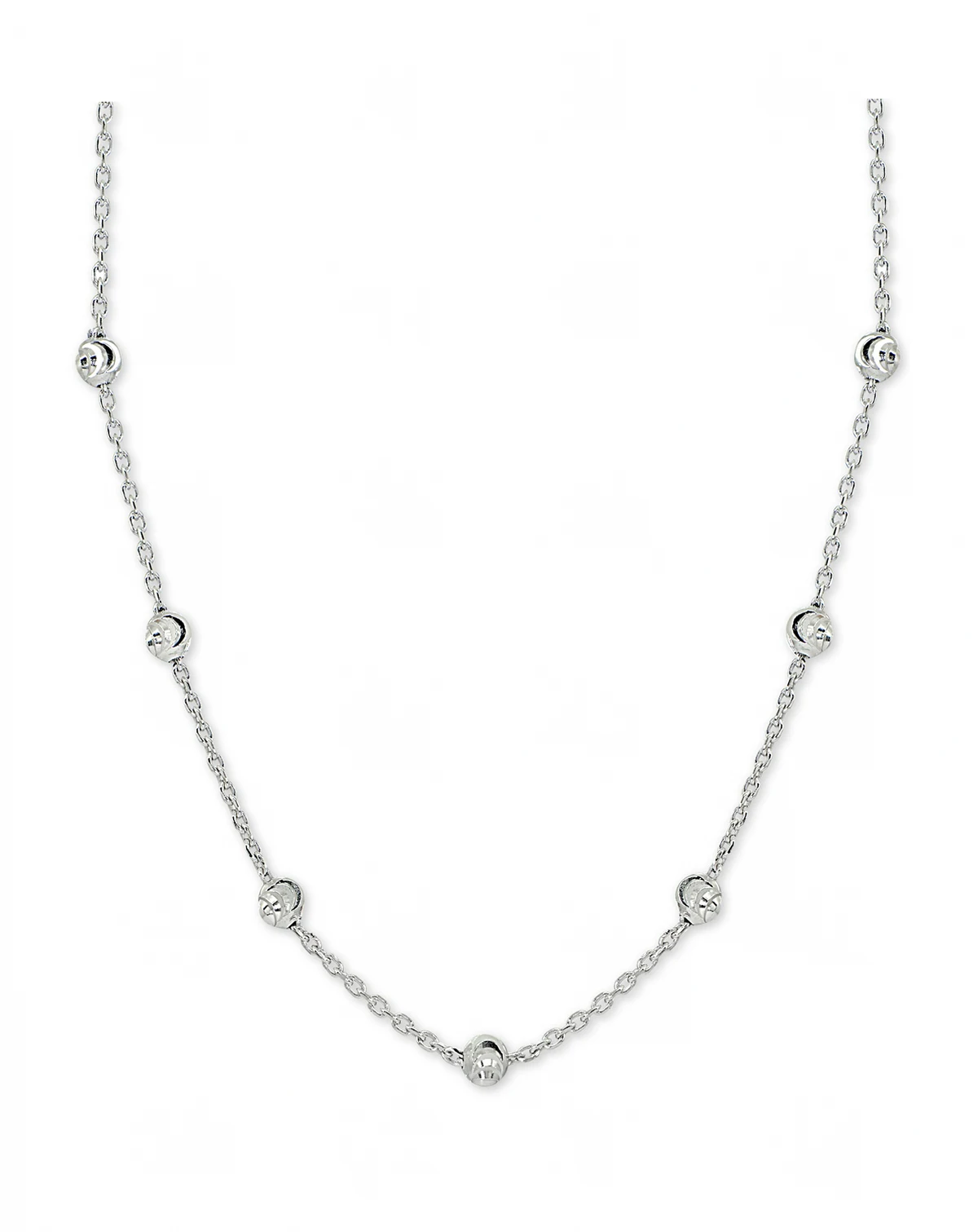 Beaded Station Chain Necklace in 18k Gold-Plated Silver, Created for Macy's
