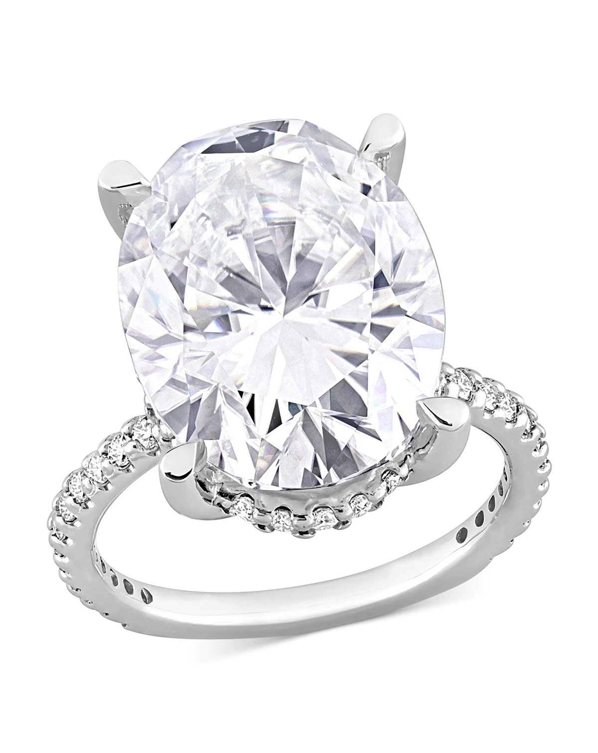 Lab Grown Moissanite Engagement Ring (8 ct. t.w.) in 10k White Gold