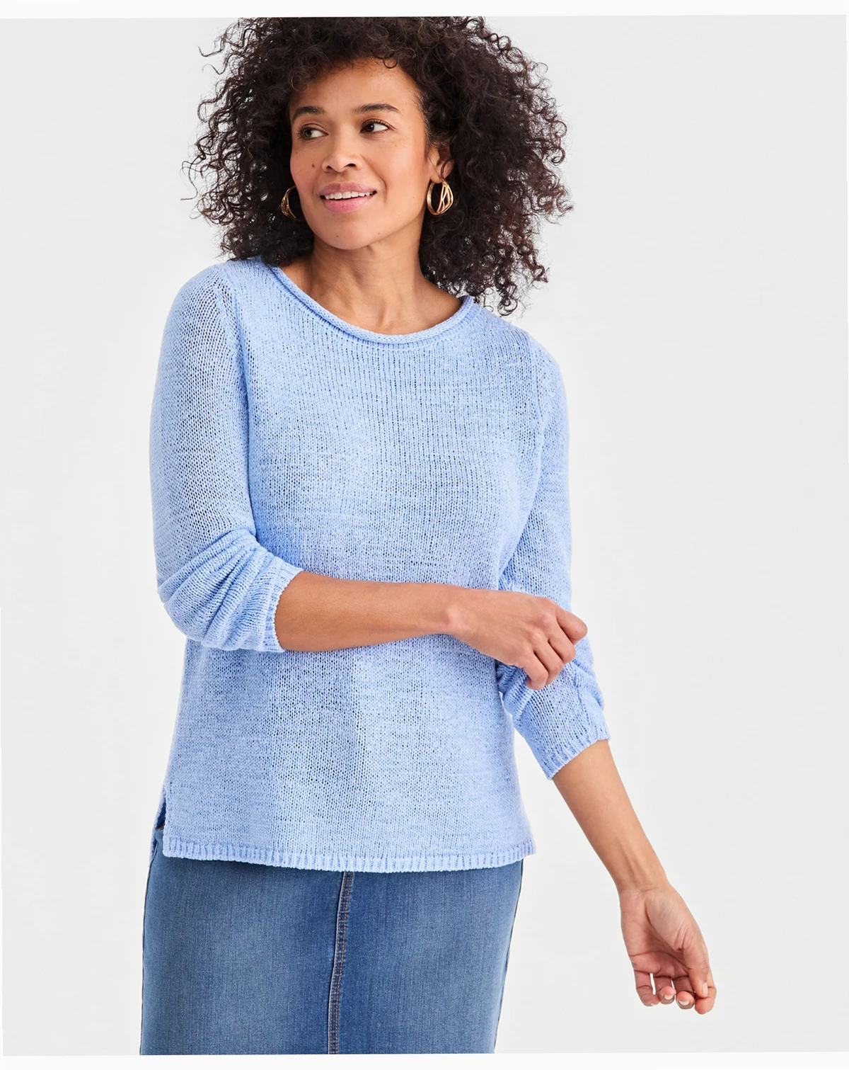 Women's Tape Yarn Roll Neck Sweater, Macy's Exclusive