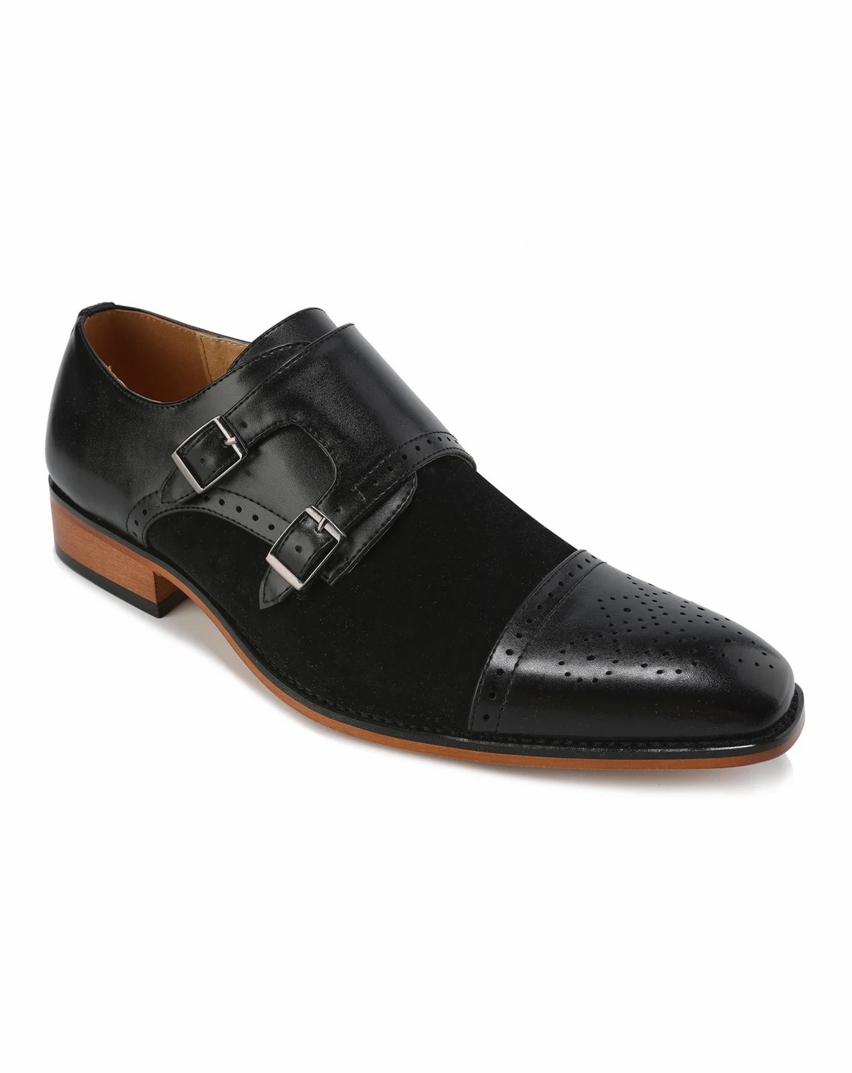 Men's Double Monk Strap Two-Tone Loafer