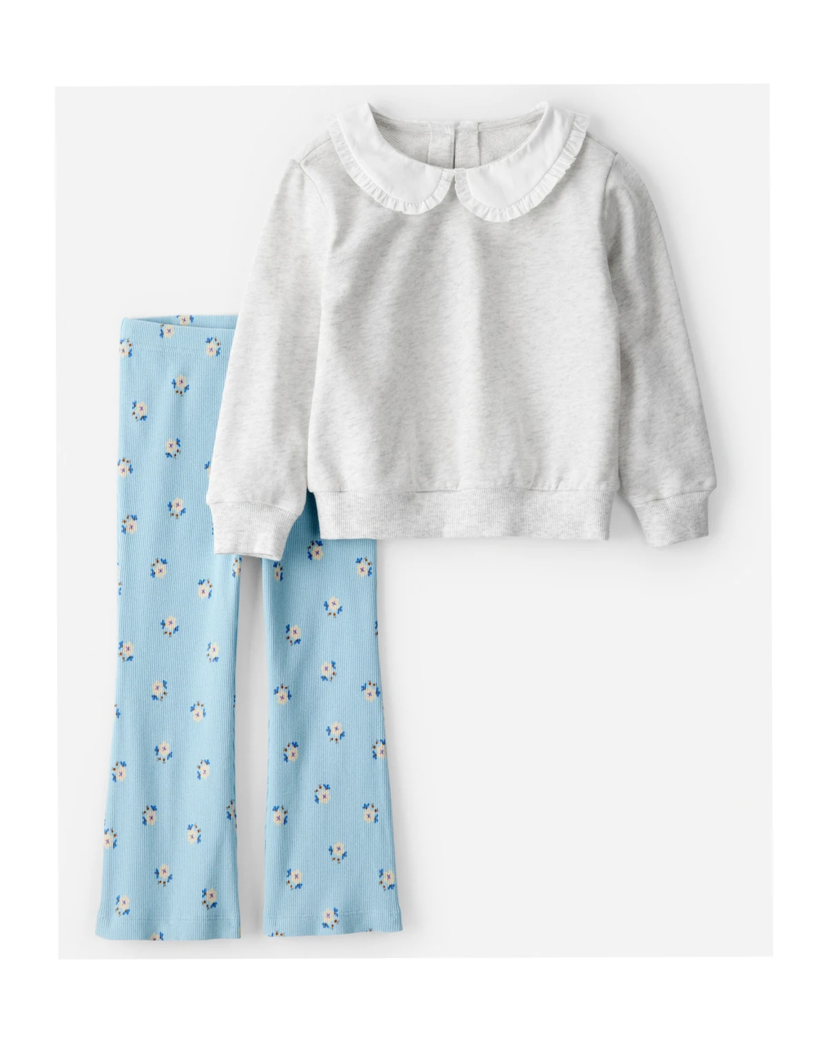 Girls' Toddler 2T-5T Long-Sleeve Sweatshirt and Leggings, 2-Piece Set