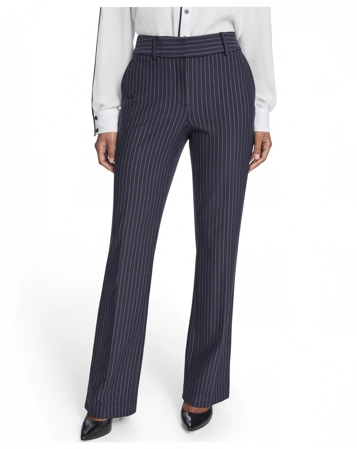 Women's Mid Rise Striped Sutton Trouser