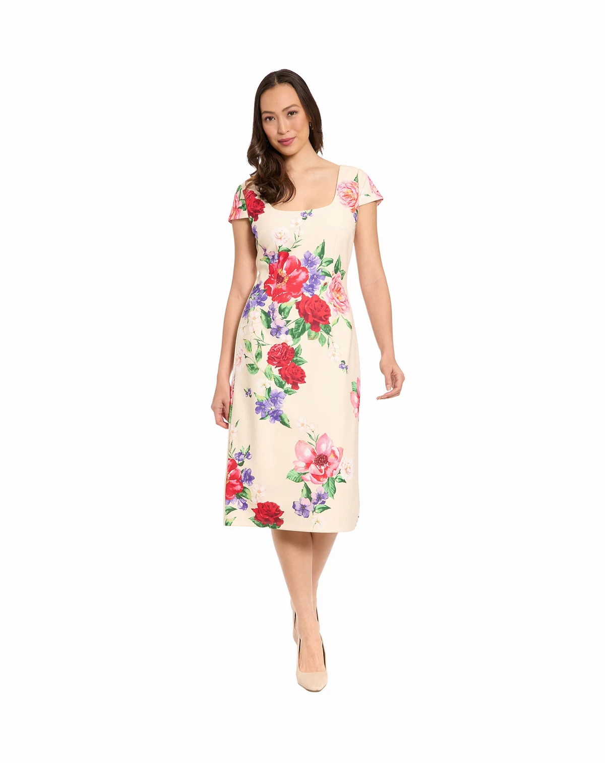 Petite Printed Tank Midi Dress