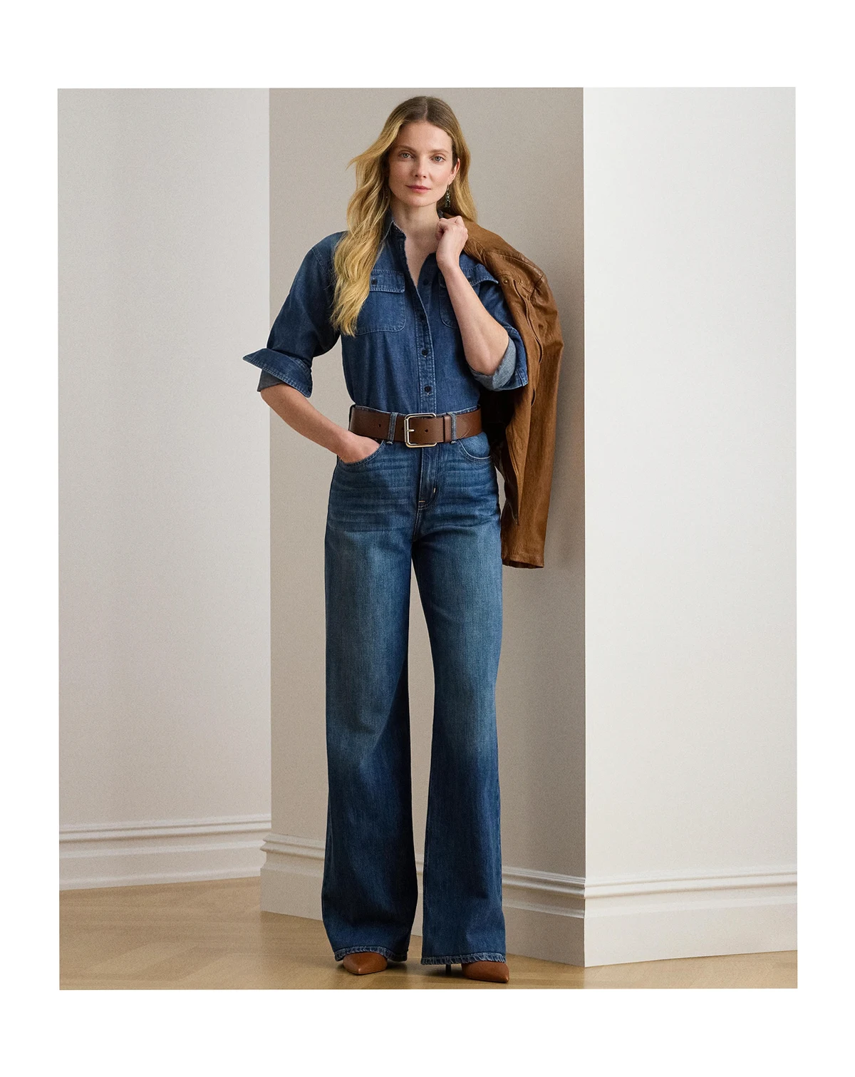 Women's High-Rise Wide-Leg Rigid Denim Jeans