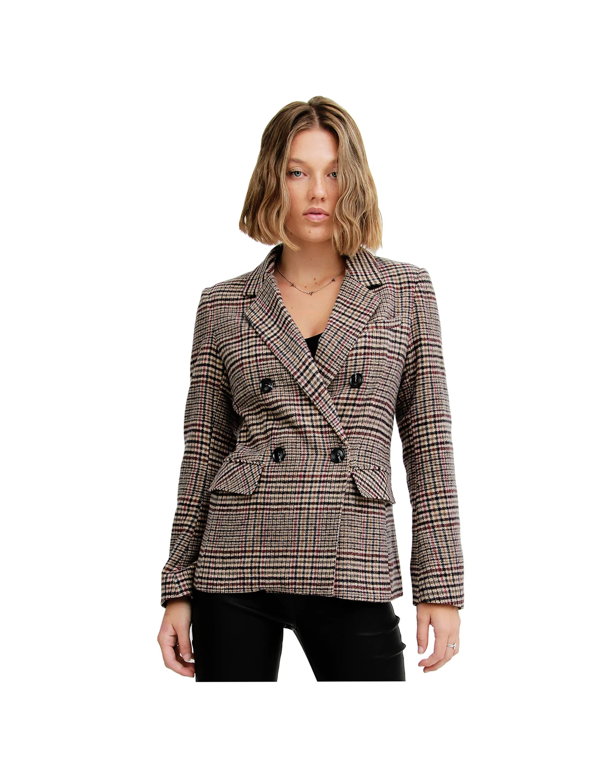 Piccadilly Wool Blend Plaid Blazer