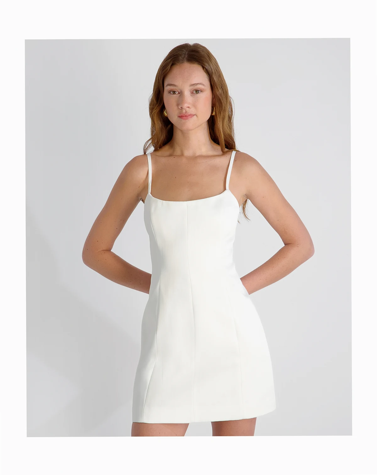Women's York Satin Scoop Neck Mini Dress