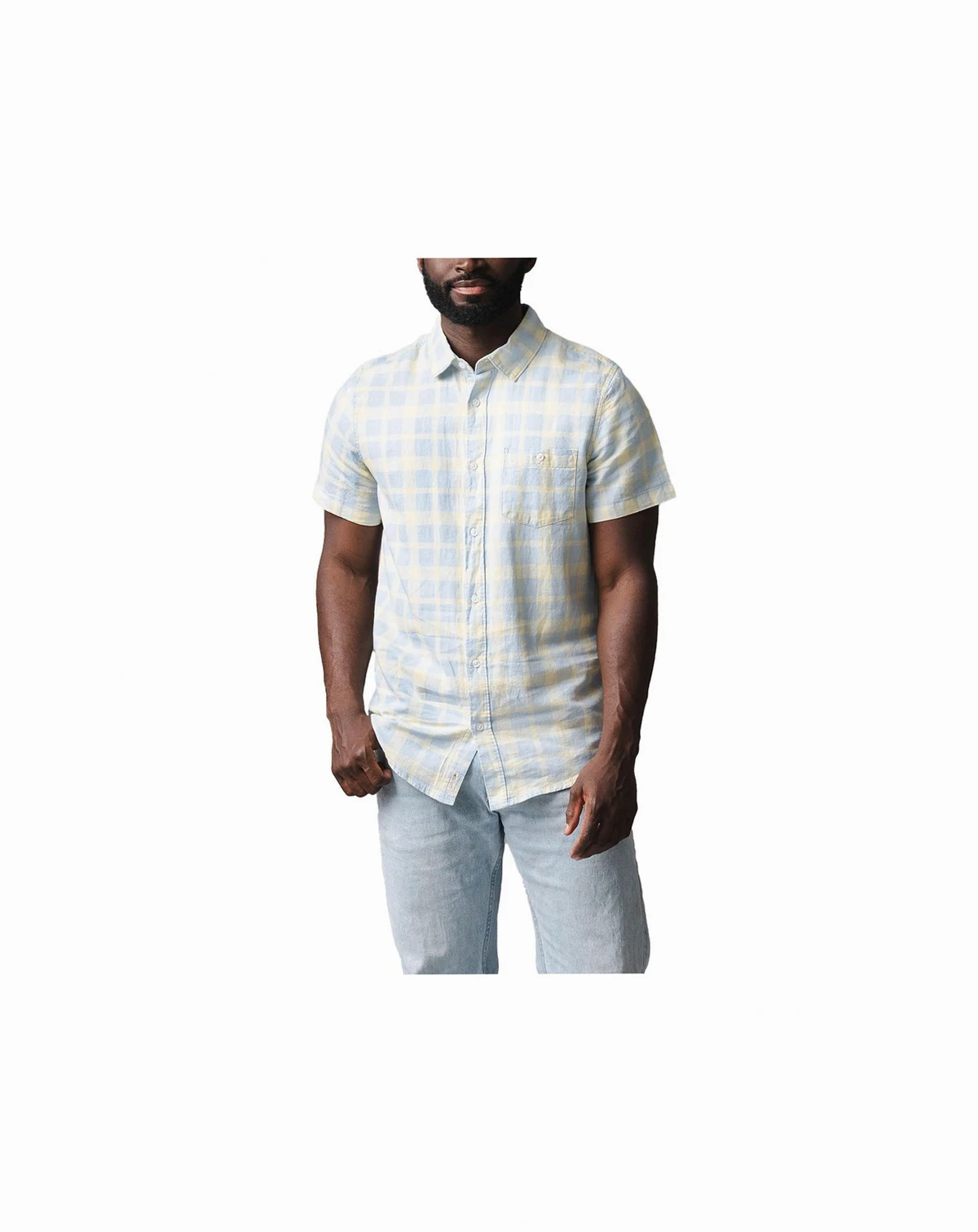 Men's Hope and Henry Linen Short Sleeve Button Down Shirt