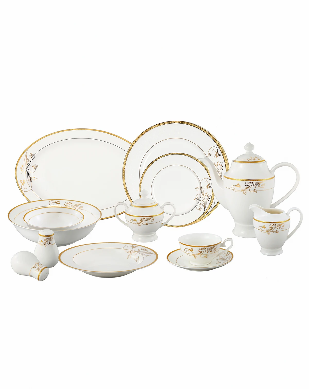 Rosalia 57-PC  Dinnerware Set, Service for 8