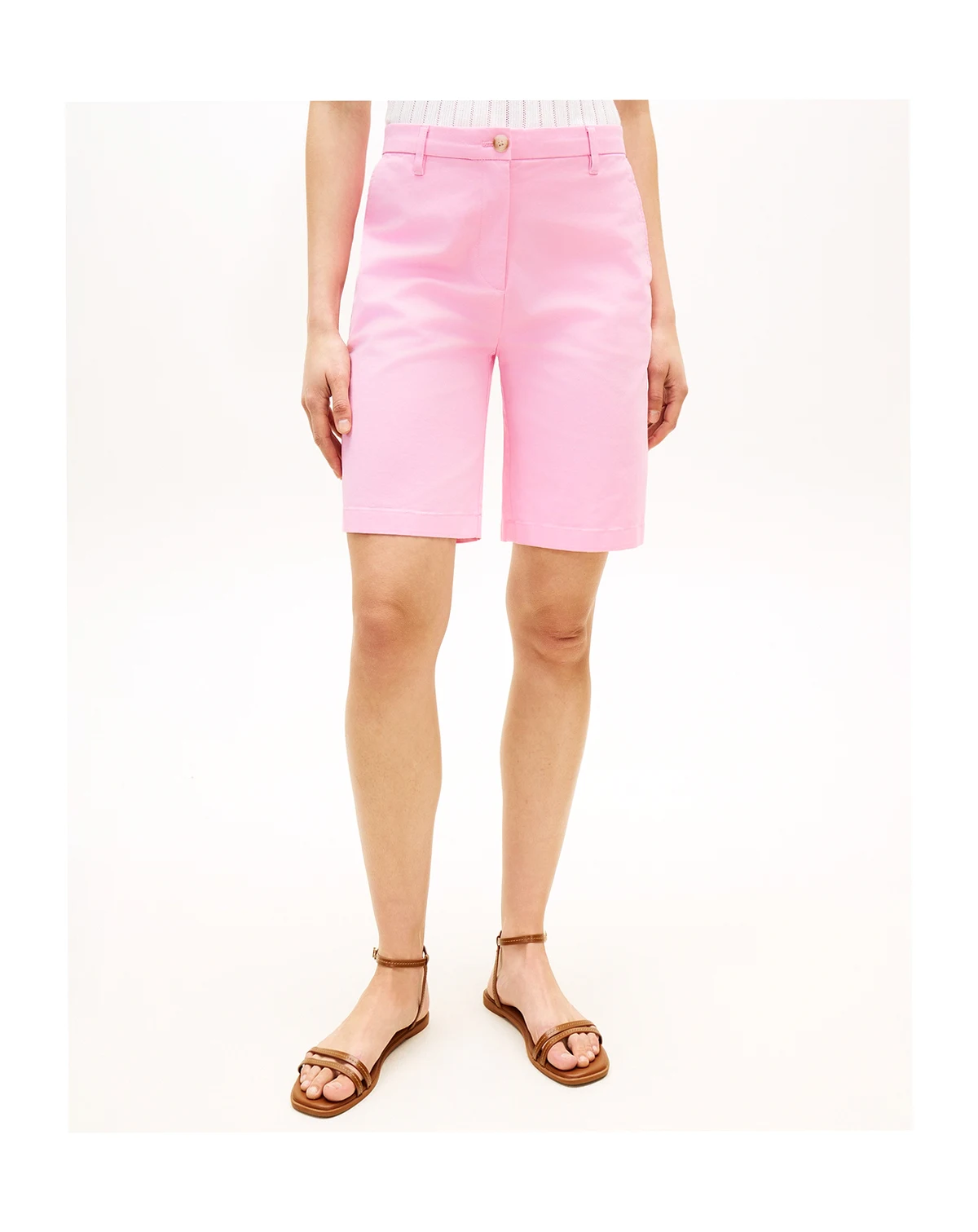 Women's Twill Slim Straight Shorts