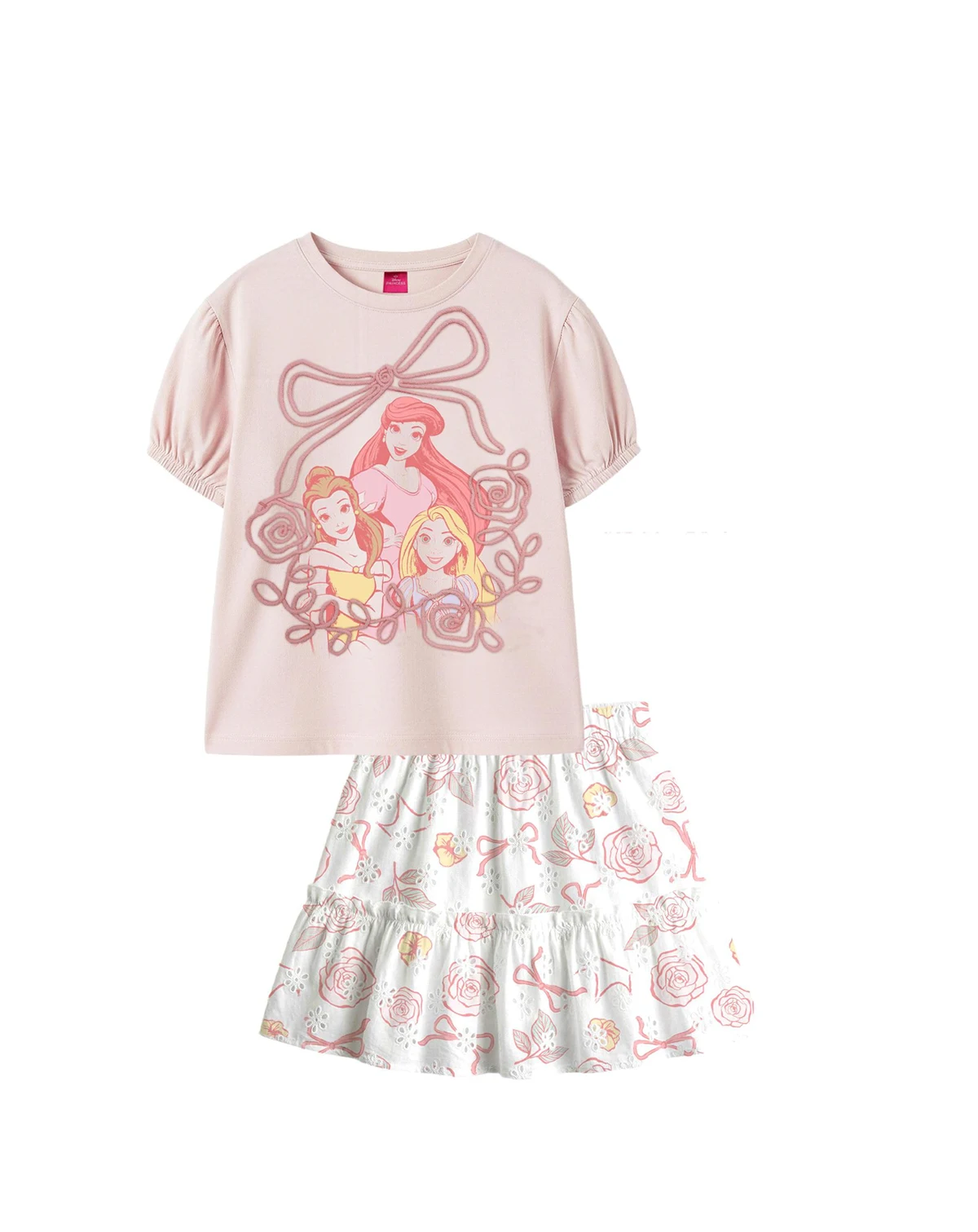 Girls' 2T-6X Short-Sleeve T-Shirt and Skirt, 2-Piece Set