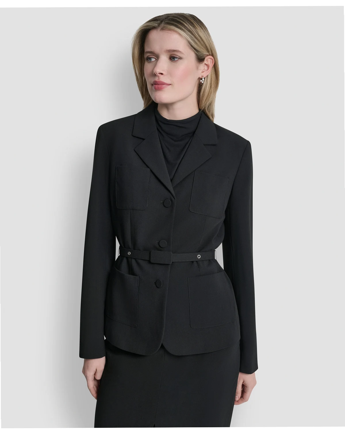 Women's Tailored Belted Blazer