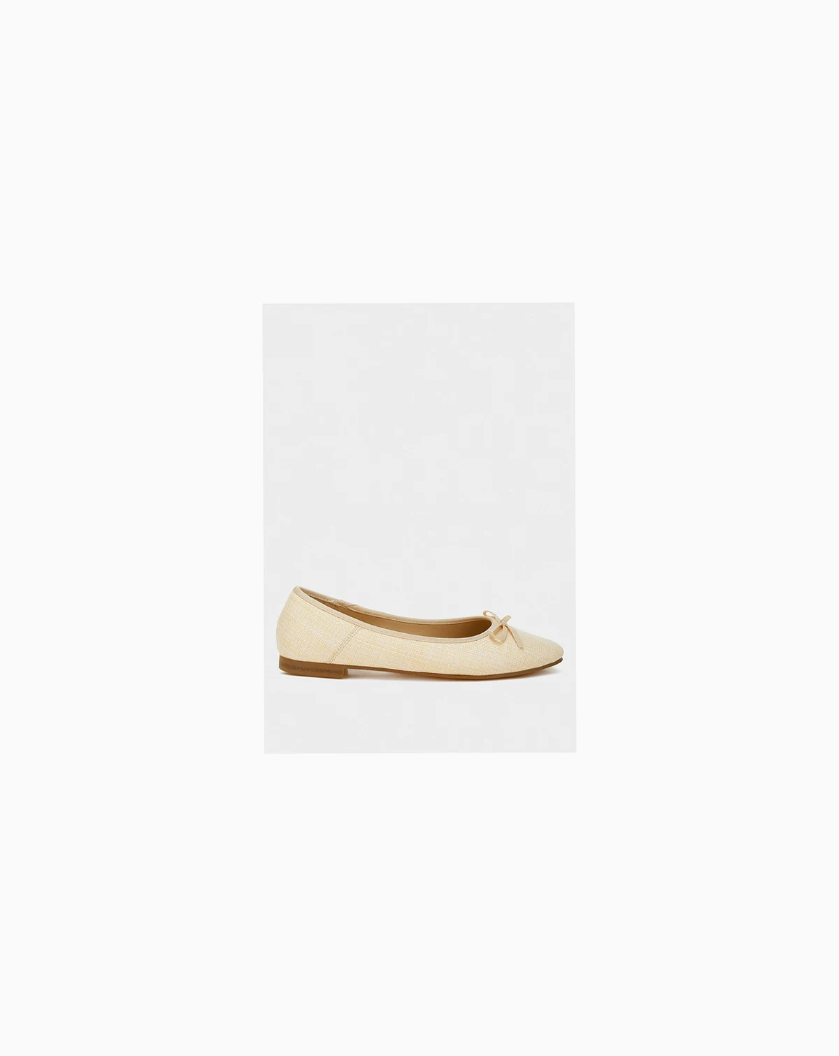Rag and Co Womens Paper Rings Raffia Ballet Flats