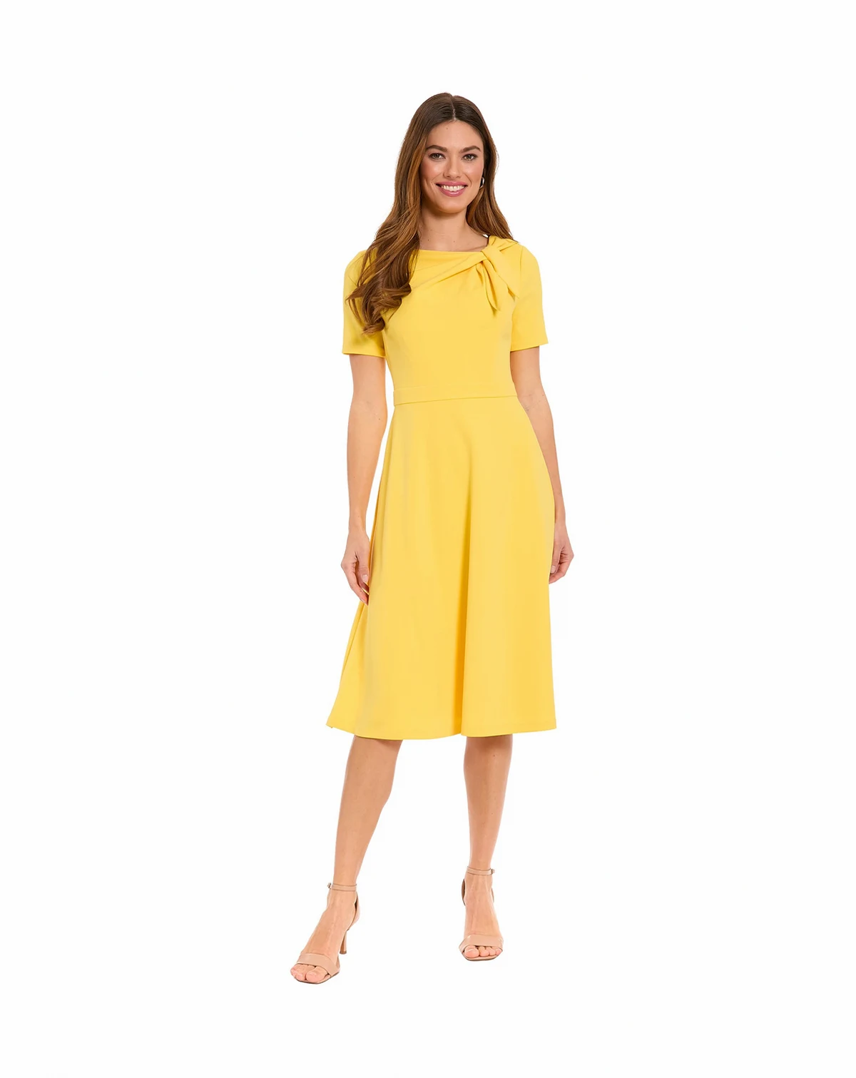 Petite Side-Tie Fit & Flare Dress