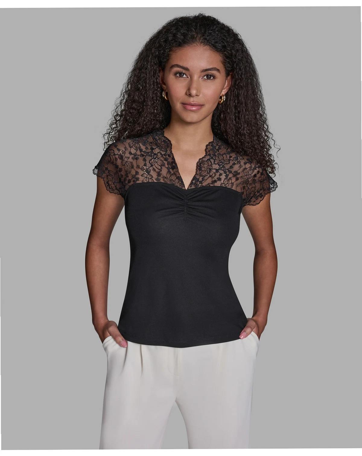 Women's V-Neck Short-Sleeve Top