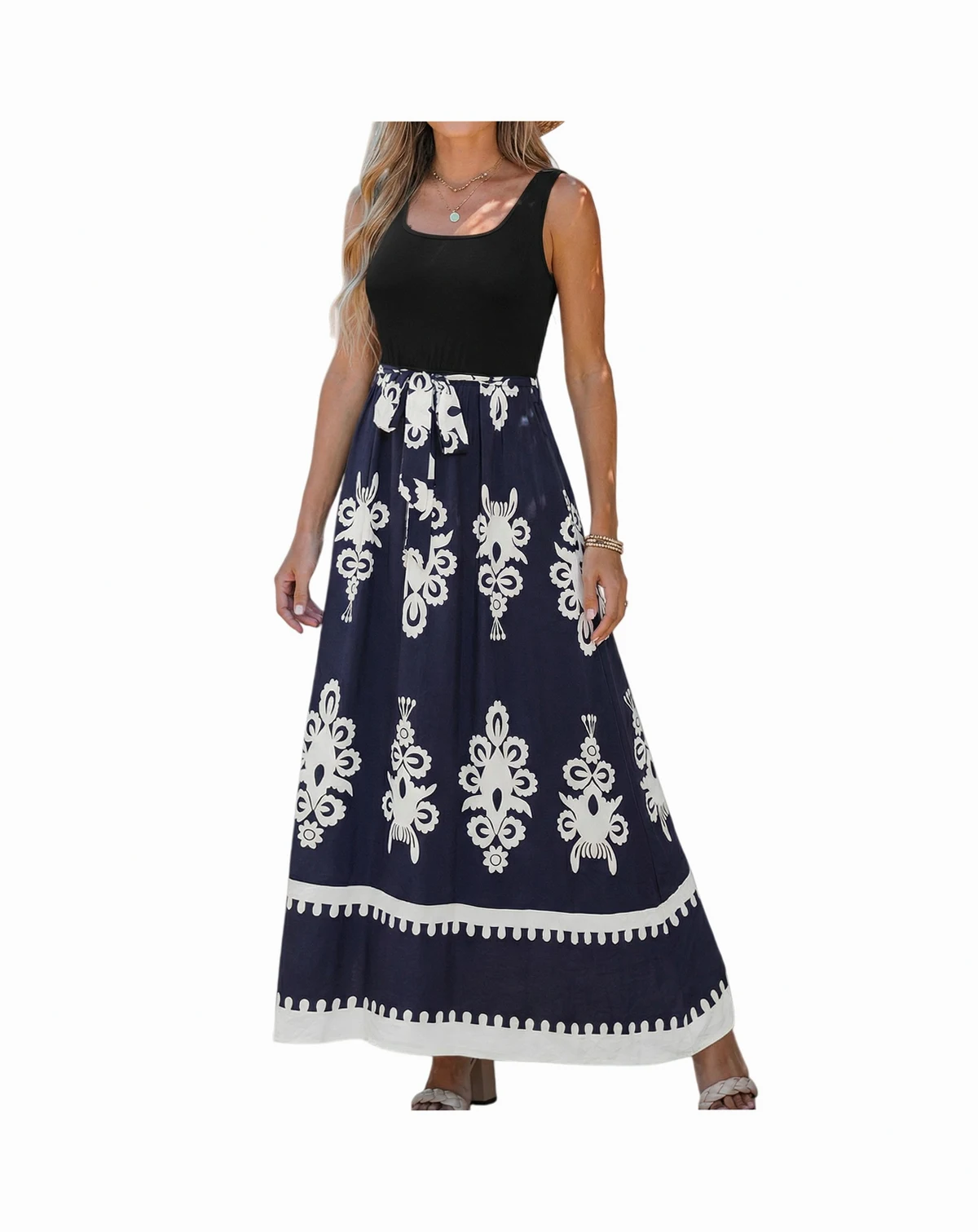Women's Prismatic Ornate Maxi Beach Dress