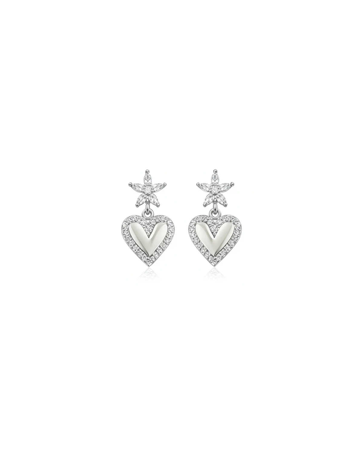 Bloom Heart Drop Earrings