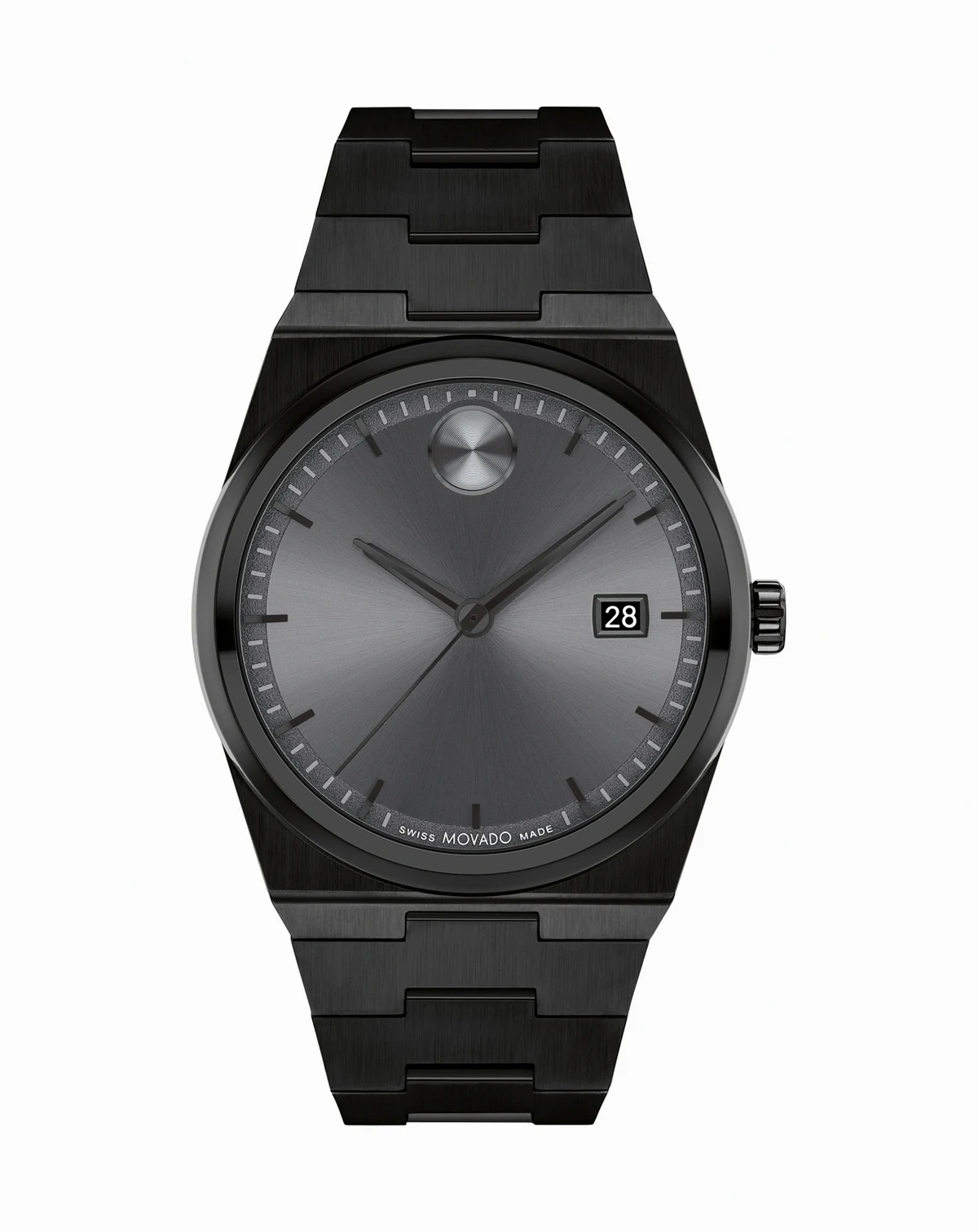 Men's Quest Swiss Quartz Ionic Plated Black Steel 40mm Watch