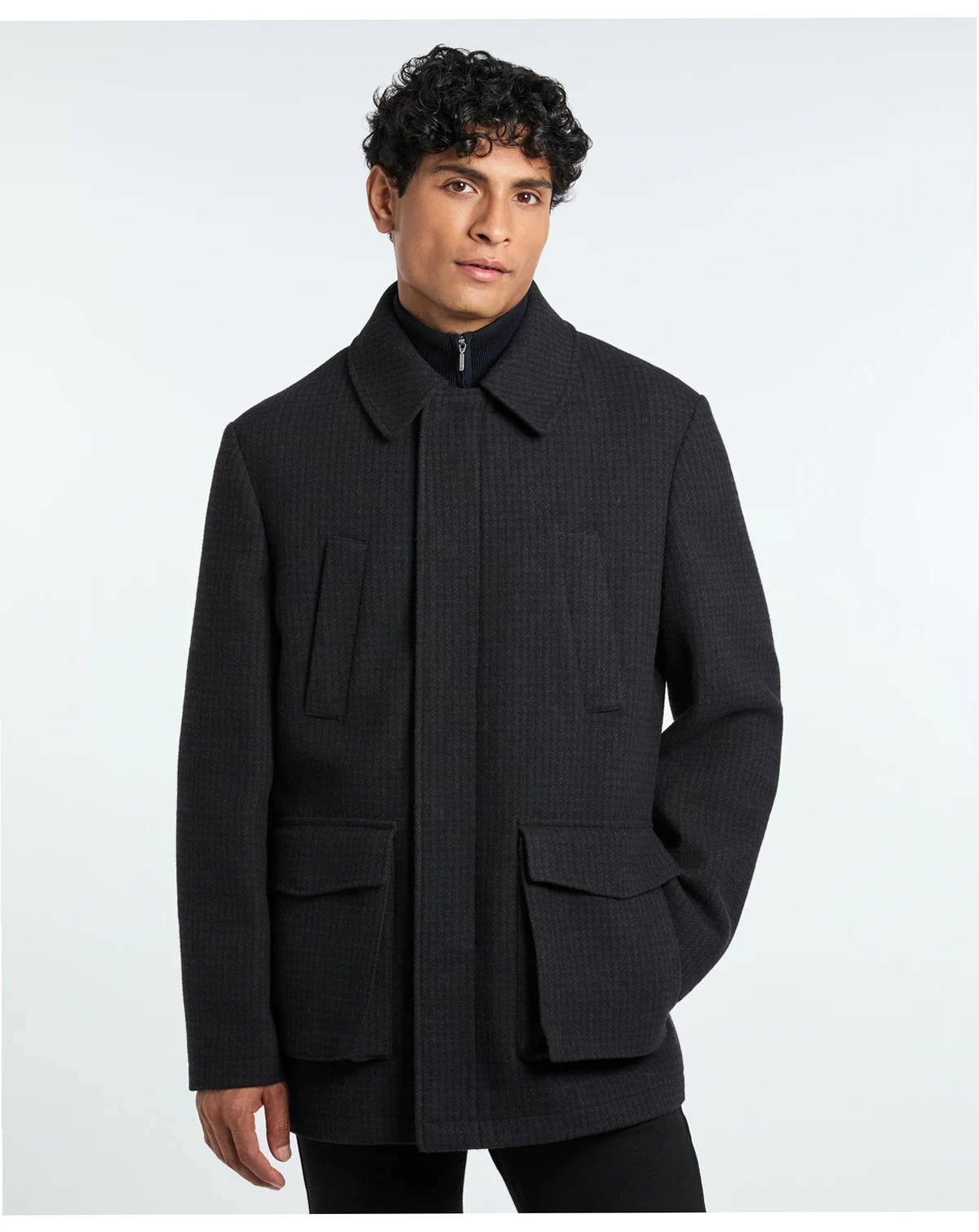 Men's Car Coat with Handwarmer Pockets
