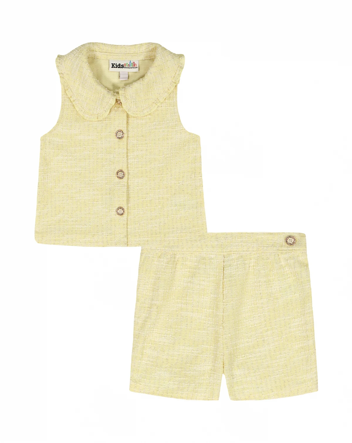 Girls' 2T-6X Sleeveless Knit Vest and Shorts, 2-Piece Set