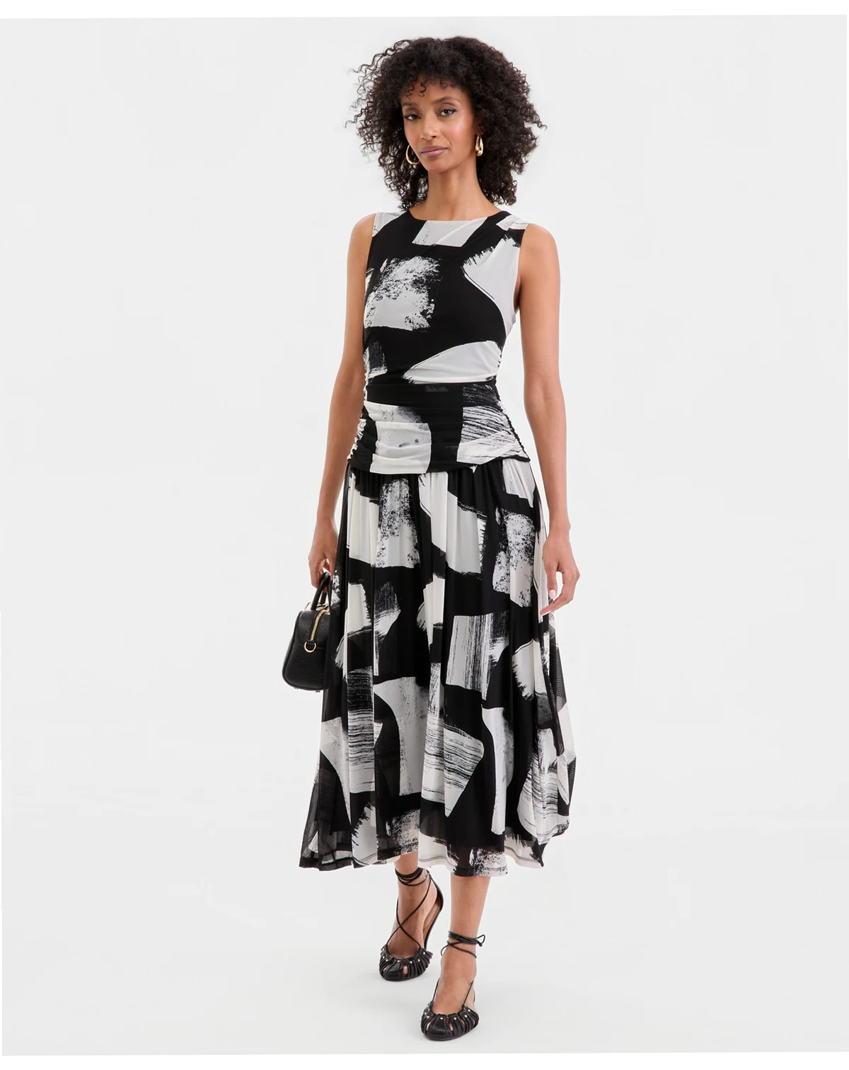 Women's Sleeveless Printed Mesh Dress, Macy's Exclusive