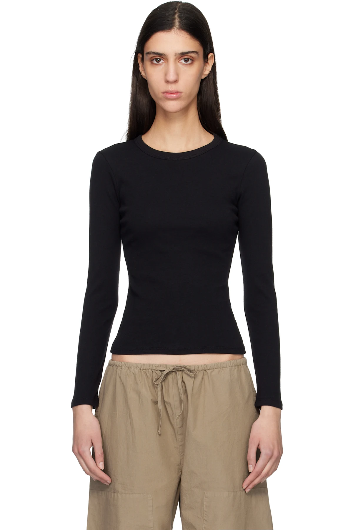 Black Nando Slim Fit Long Sleeve T-shirt