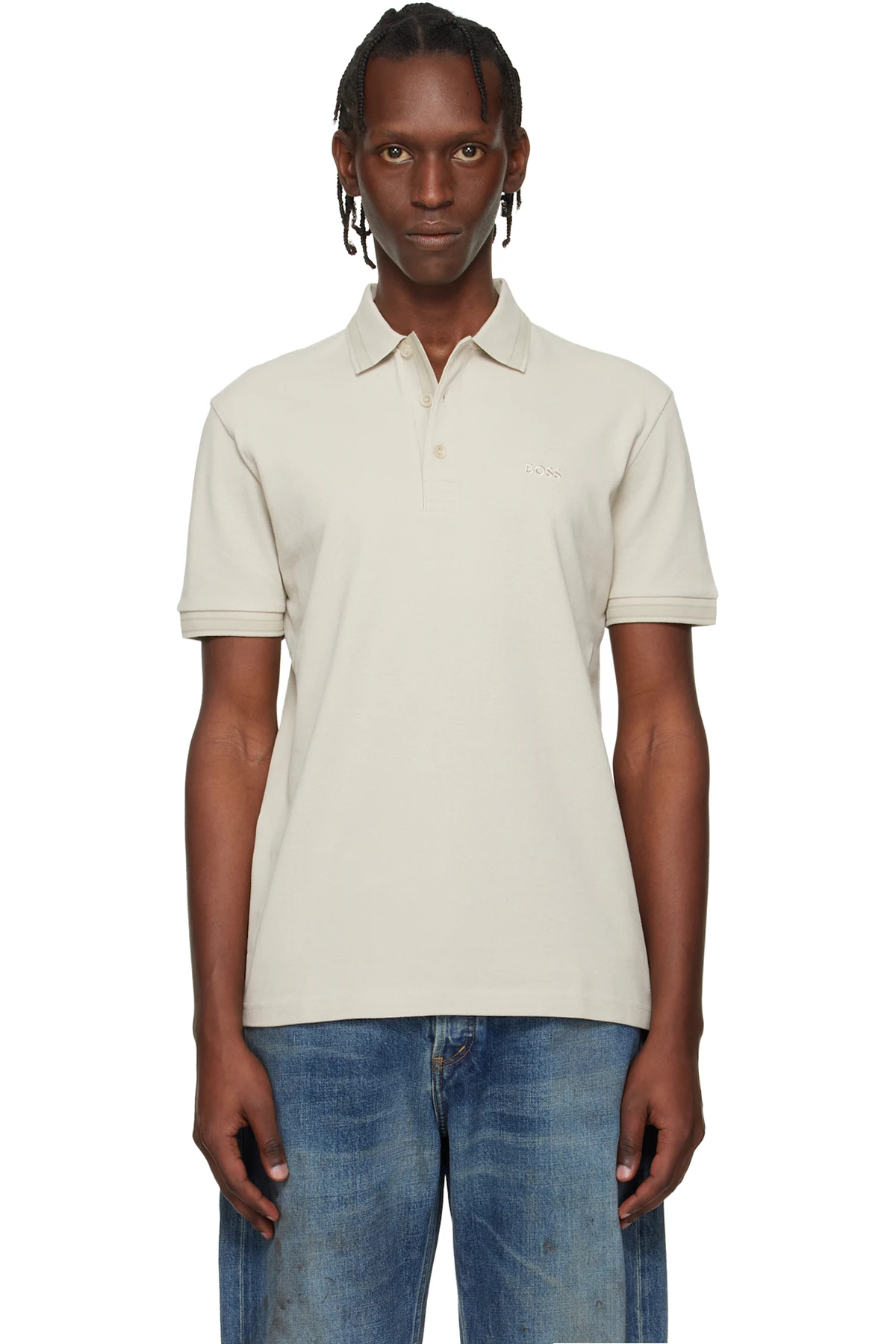 Beige Cotton Piqué Paddy Polo