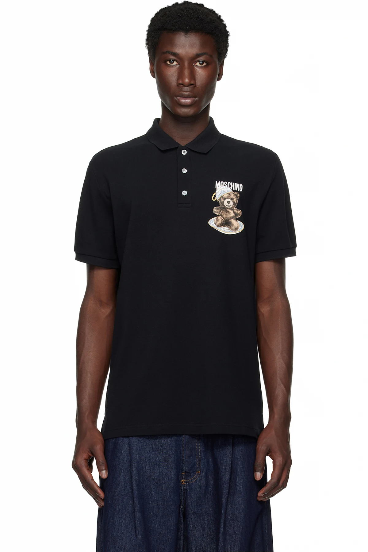 Black 'Moschino Teddy Bear' Polo