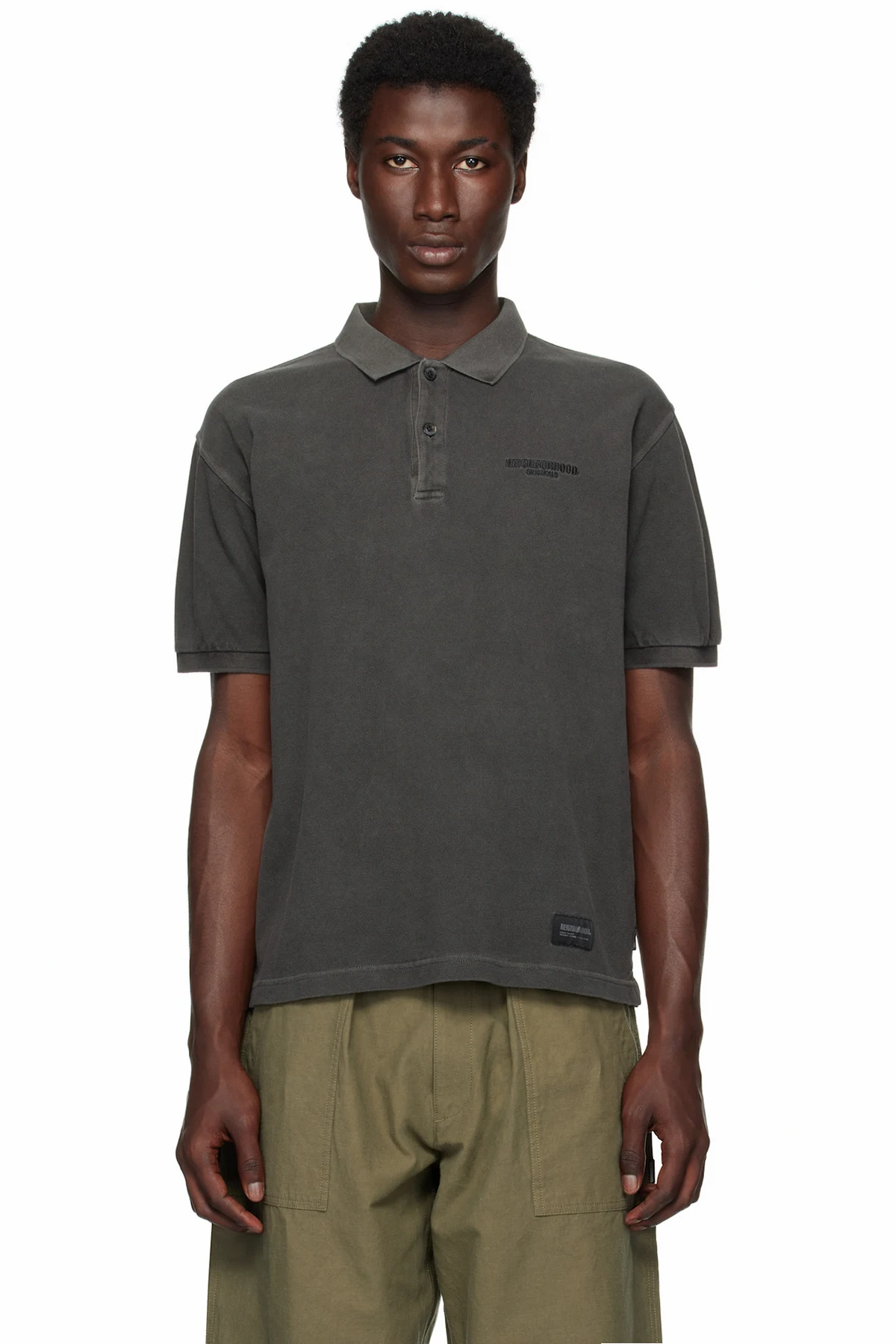Gray Pigment Dyed S/S Polo