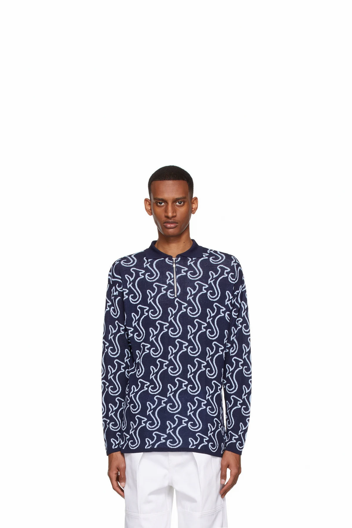 Navy Hippocampus Polo