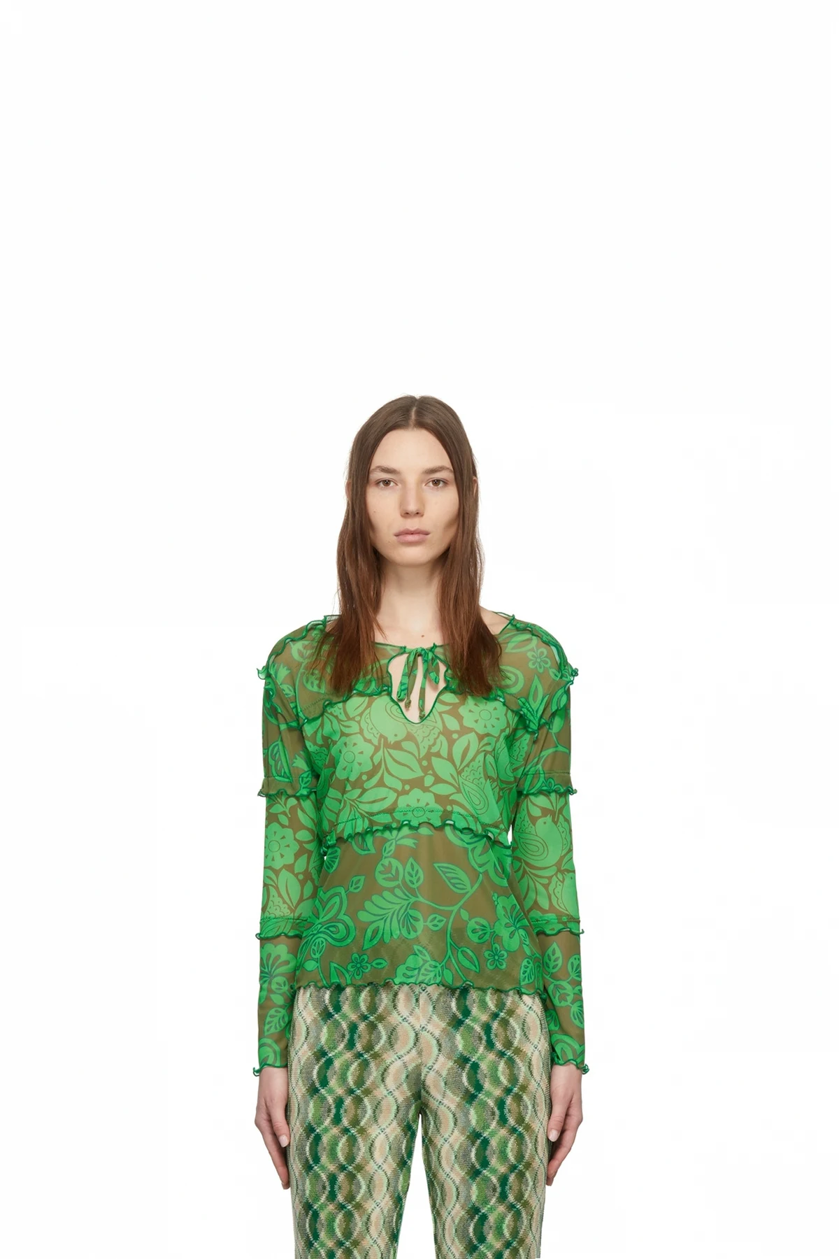 Green Paradisiac Combo Mesh T-Shirt