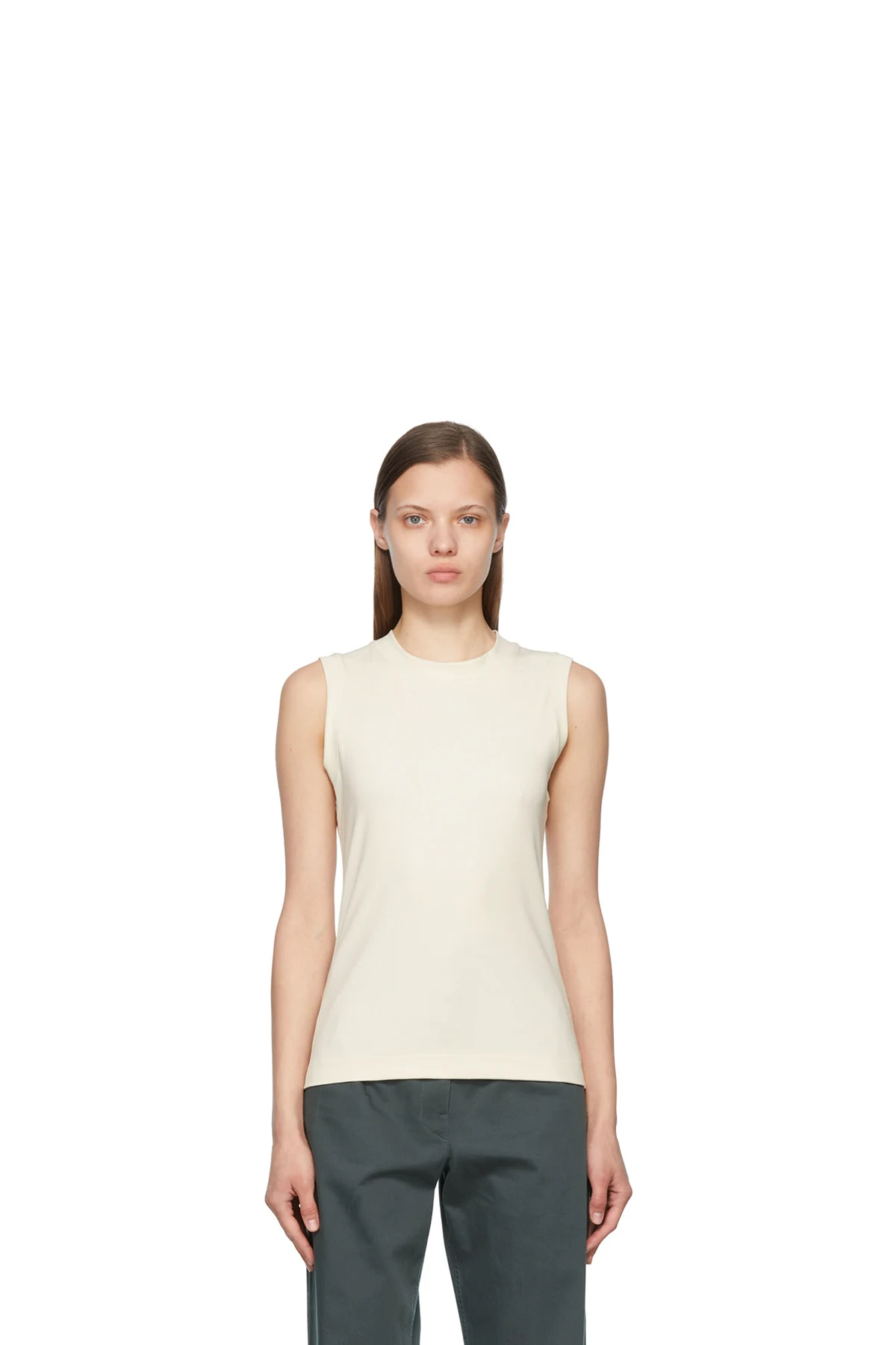 Off-White Cotton Tank Top
