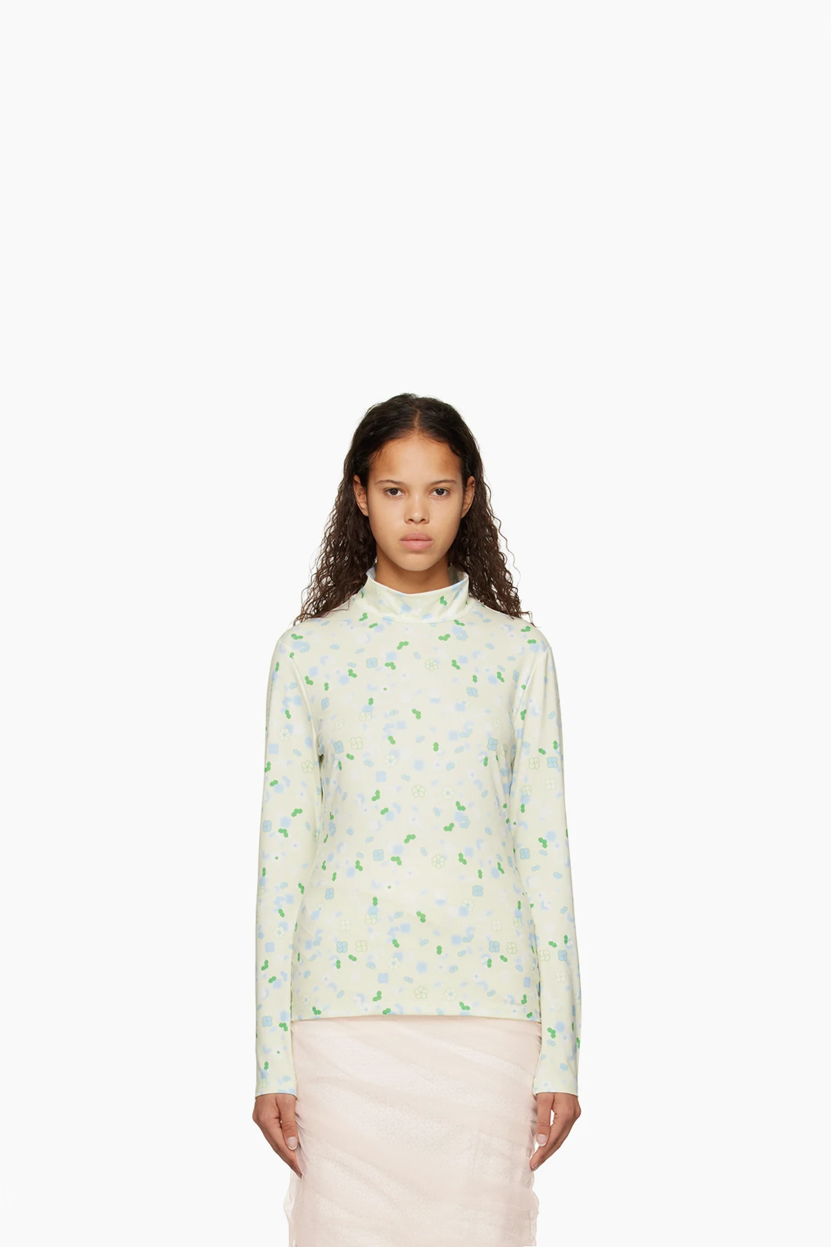 Green Bari Flower Long Sleeve T-Shirt