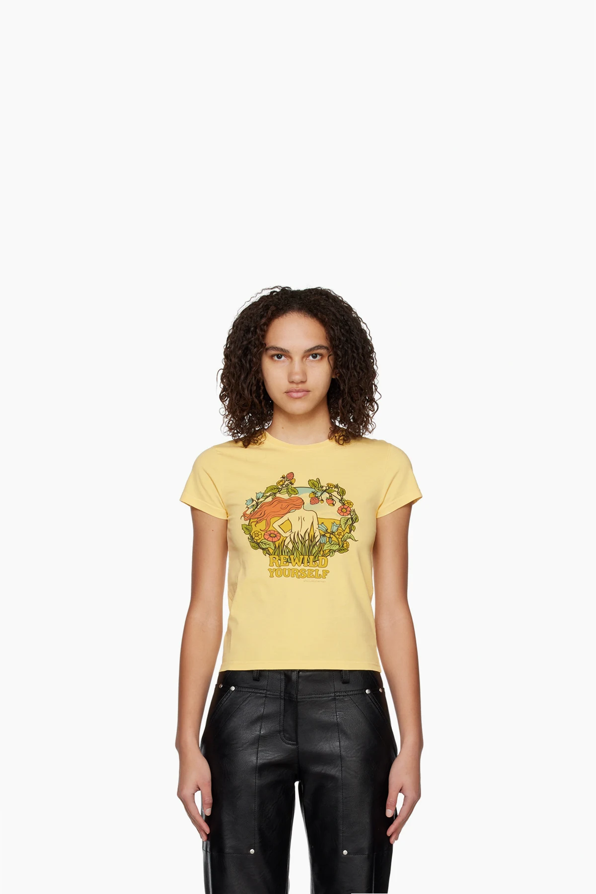 Yellow 'Rewild Yourself' T-Shirt