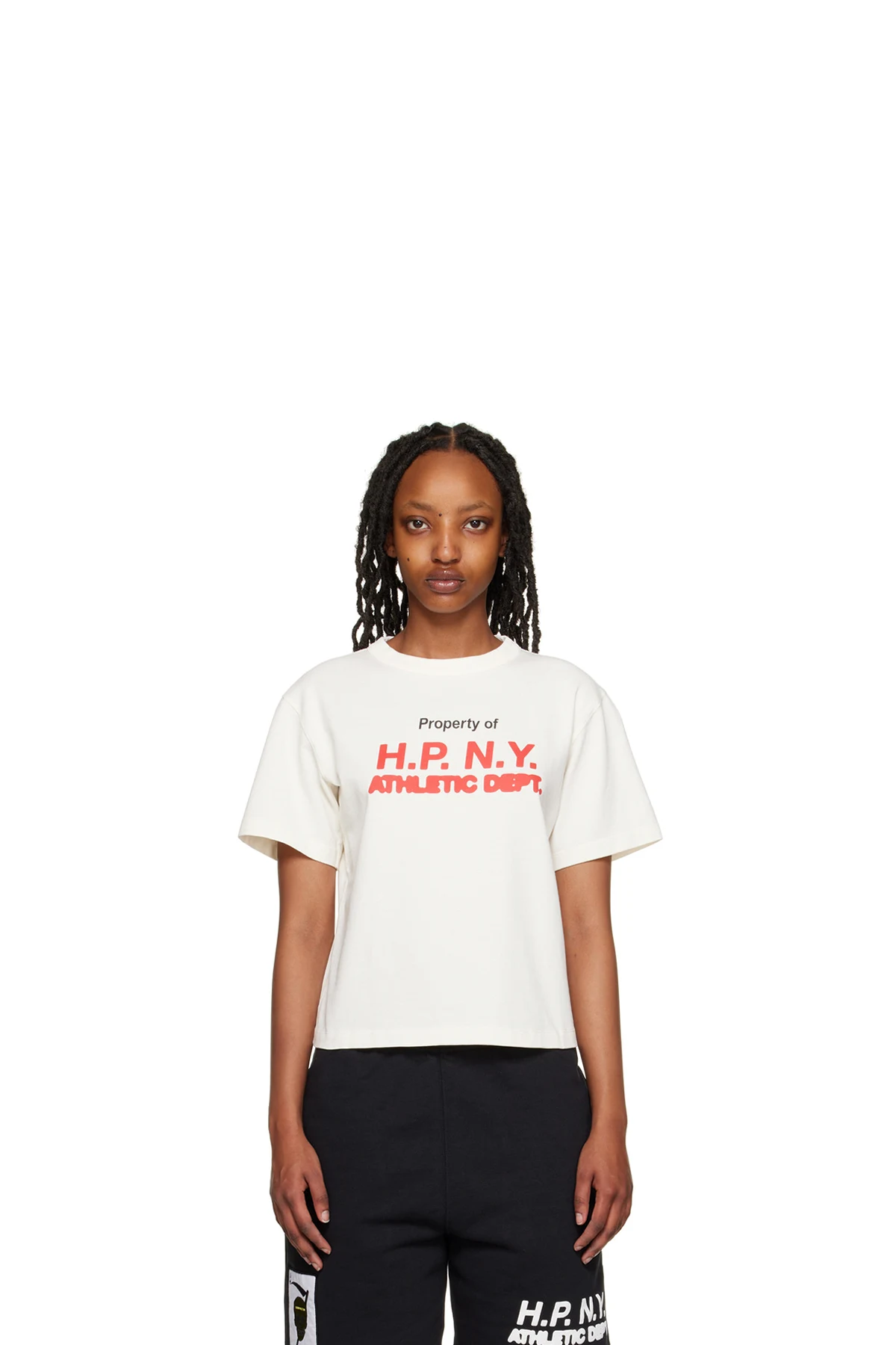 White 'H.P. N.Y.' T-Shirt