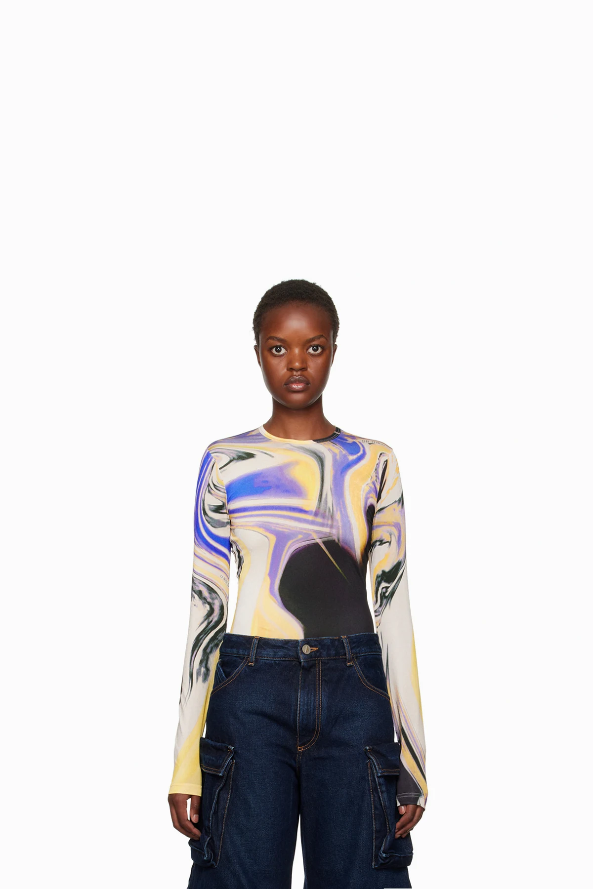 Multicolor Waves Long Sleeve T-Shirt