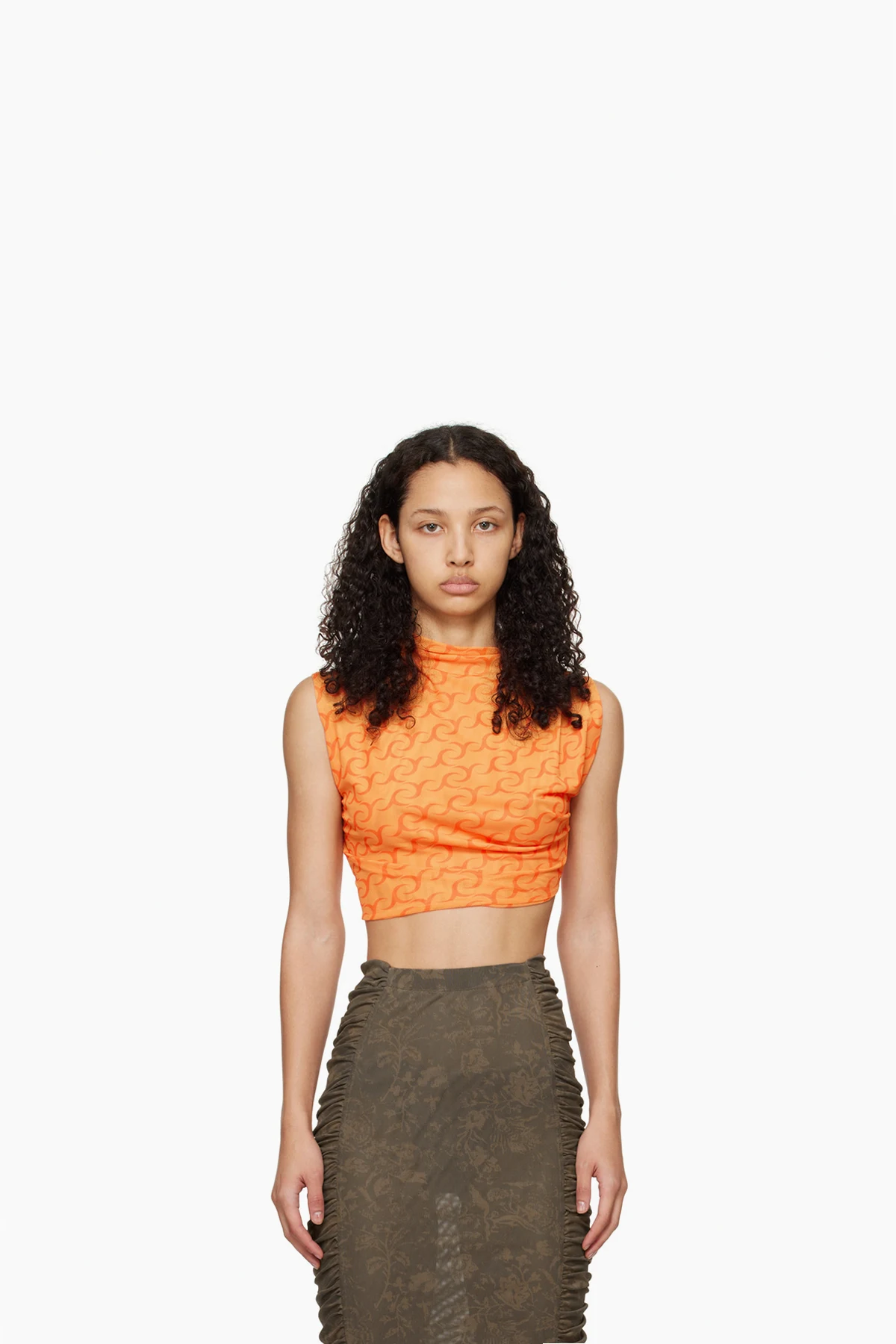 Orange Asymmetric T-Shirt