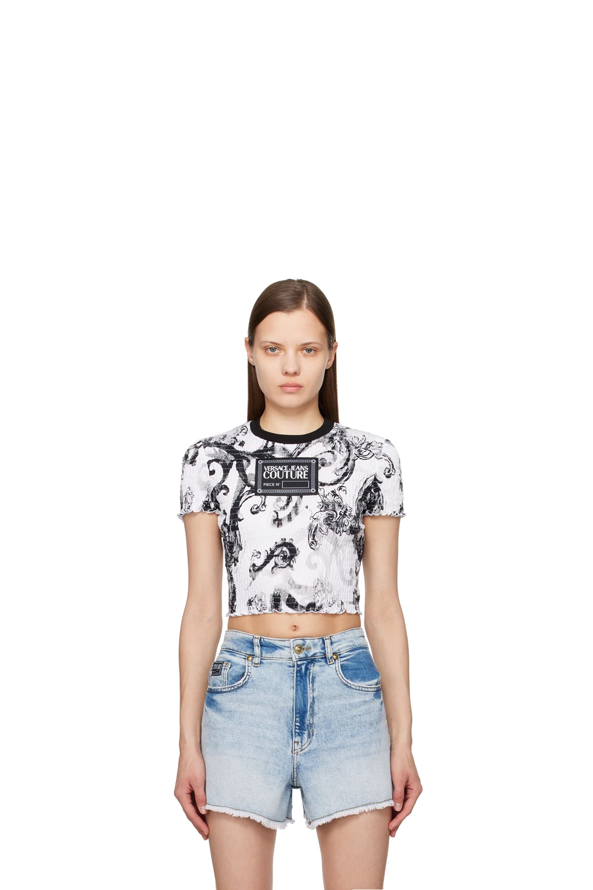 White & Black Watercolor Couture T-Shirt