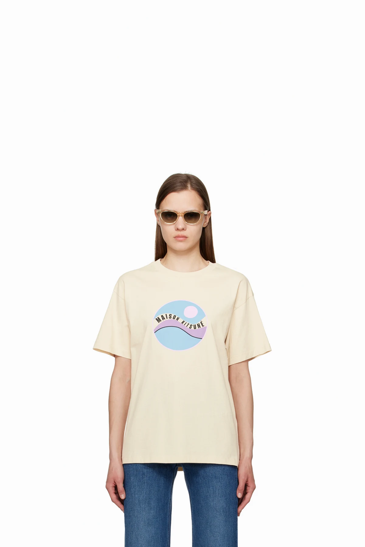 Beige Pop Wave T-Shirt