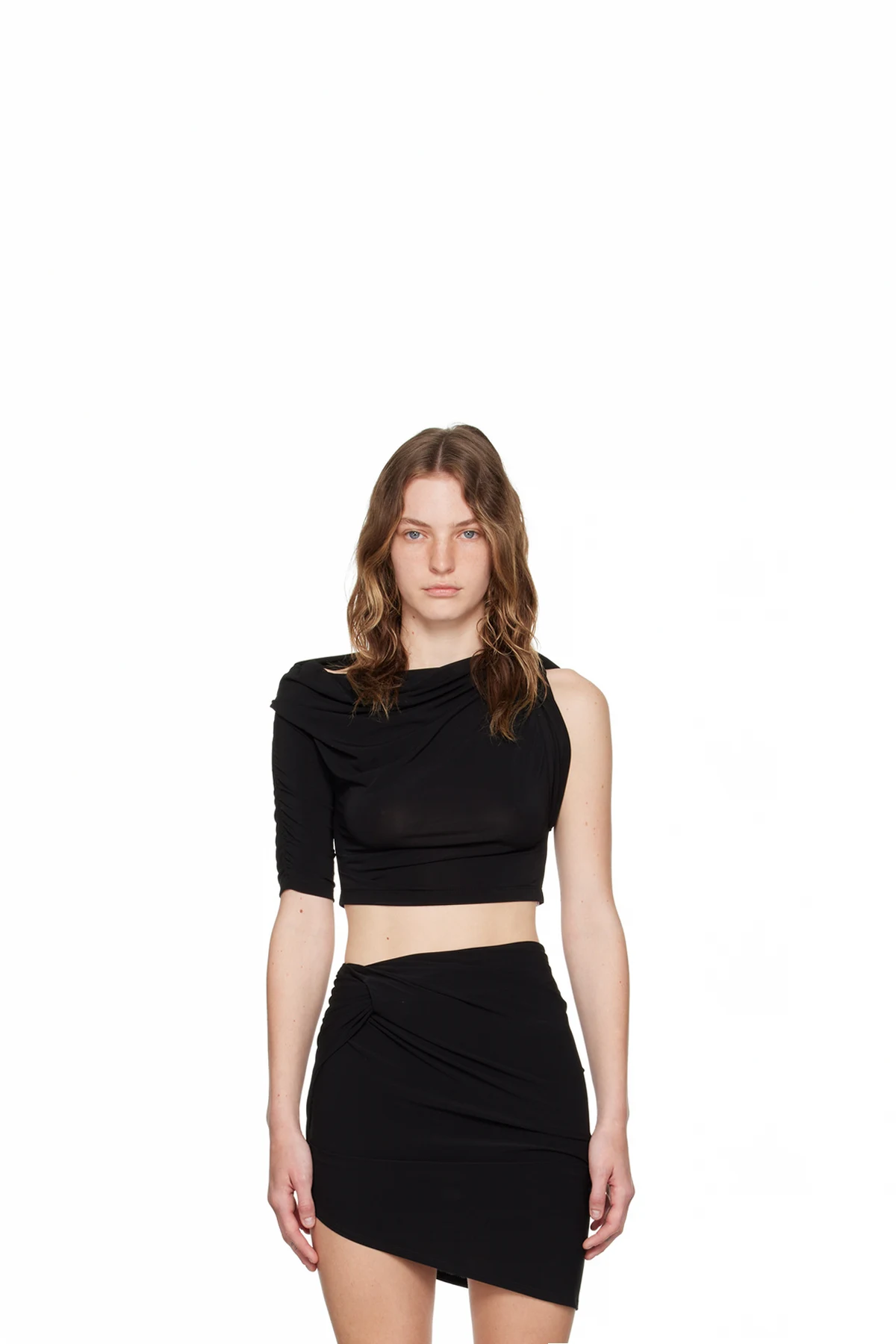 Black Les Rayures 'Le haut Drapeado' T-Shirt