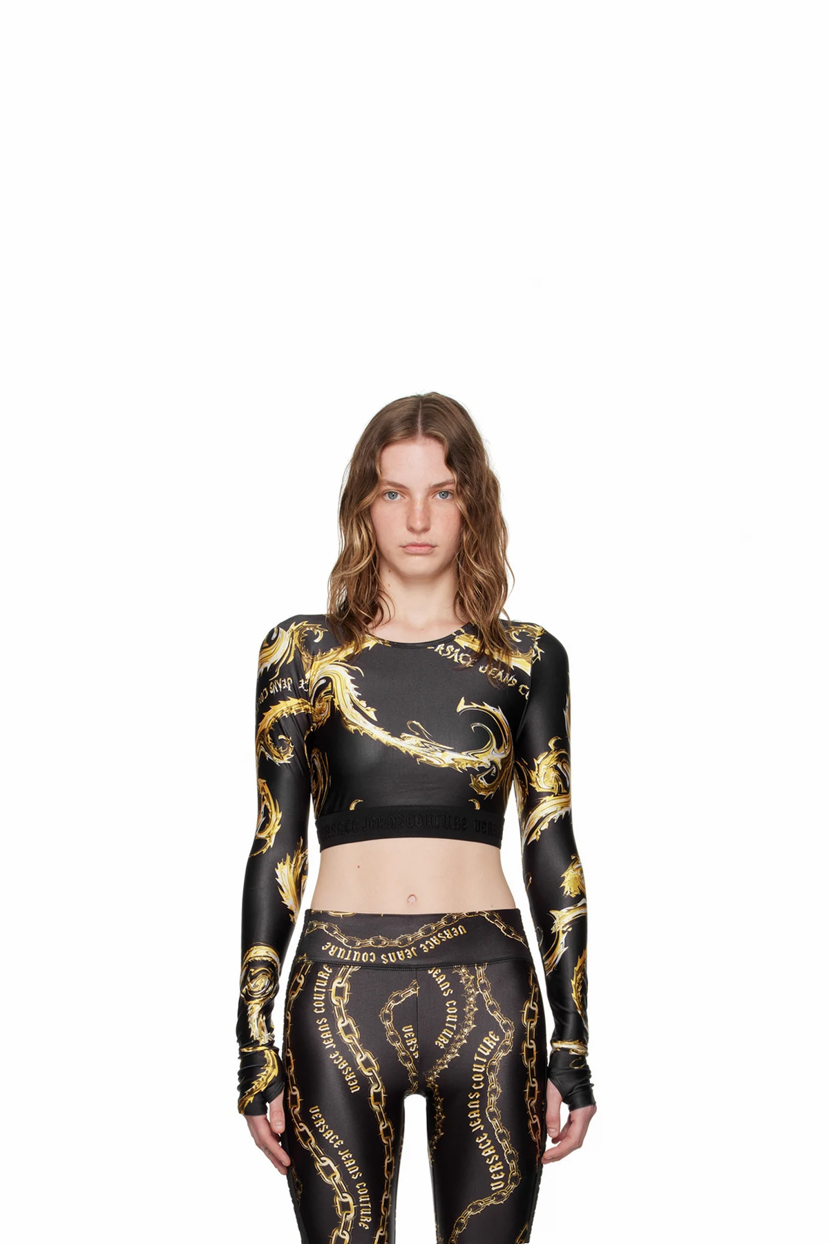 Black & Gold Chromo Couture Long Sleeve T-Shirt