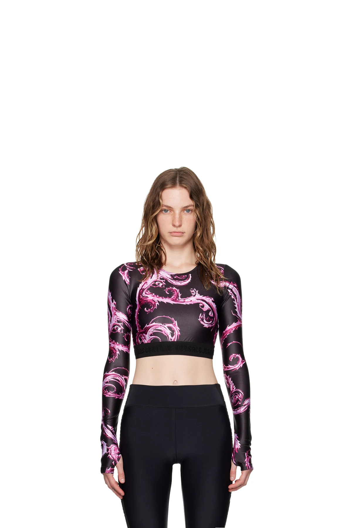 Black & Pink Chromo Couture Long Sleeve T-Shirt